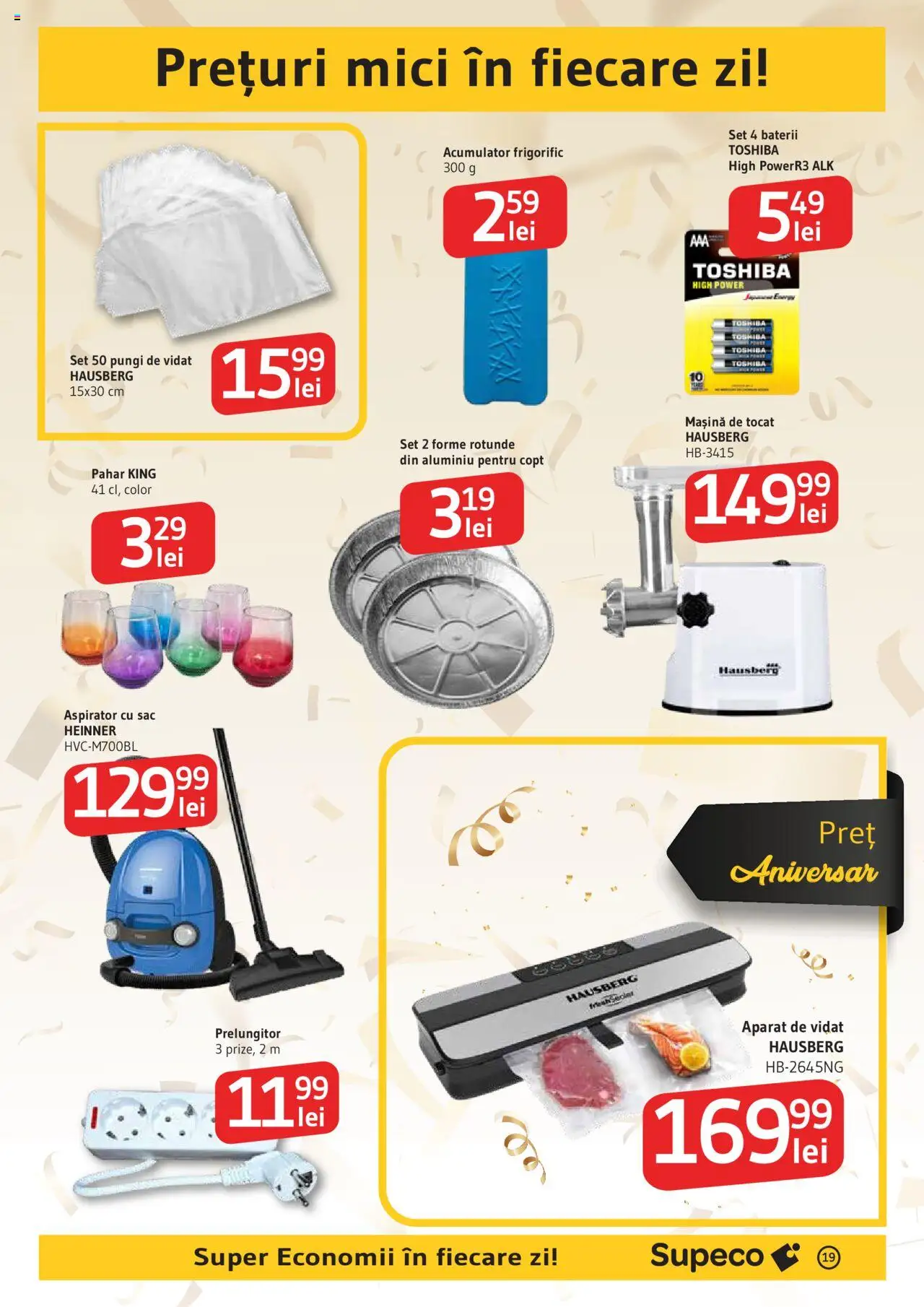 Catalog Supeco 4 - 16 Septembrie 2025 | Pagina 19 | Produse: Mașină de tocat, Prelungitor, Aspirator, Baterii