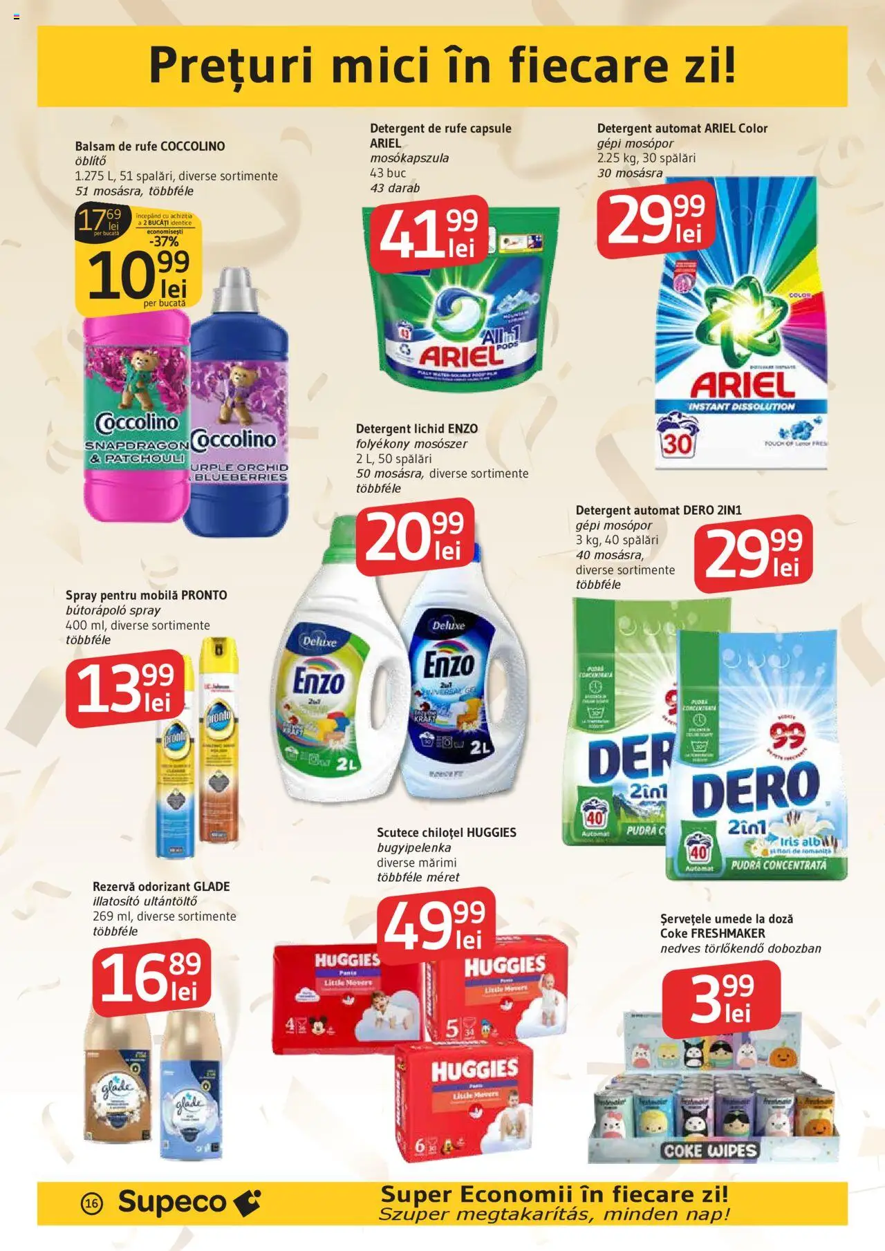 Catalog Supeco 4 - 16 Septembrie 2025 | Pagina 16 | Produse: Kedi Ödül Oyuncakları, Mici, Detergent, Balsam de rufe