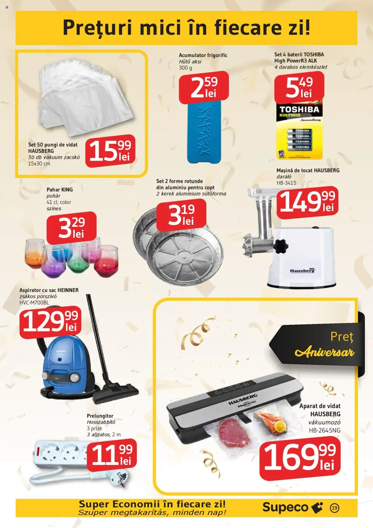 Catalog Supeco 4 - 16 Septembrie 2025 | Pagina 19 | Produse: Mașină de tocat, Prize, Aspirator, Baterii