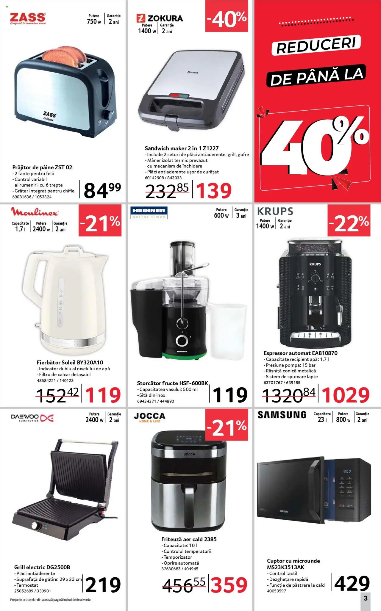 Catalog Selgros 5 - 17 Septembrie 2025 | Pagina 3 | Produse: Cuptor Cu Microunde, Grill, Storcător, Fructe