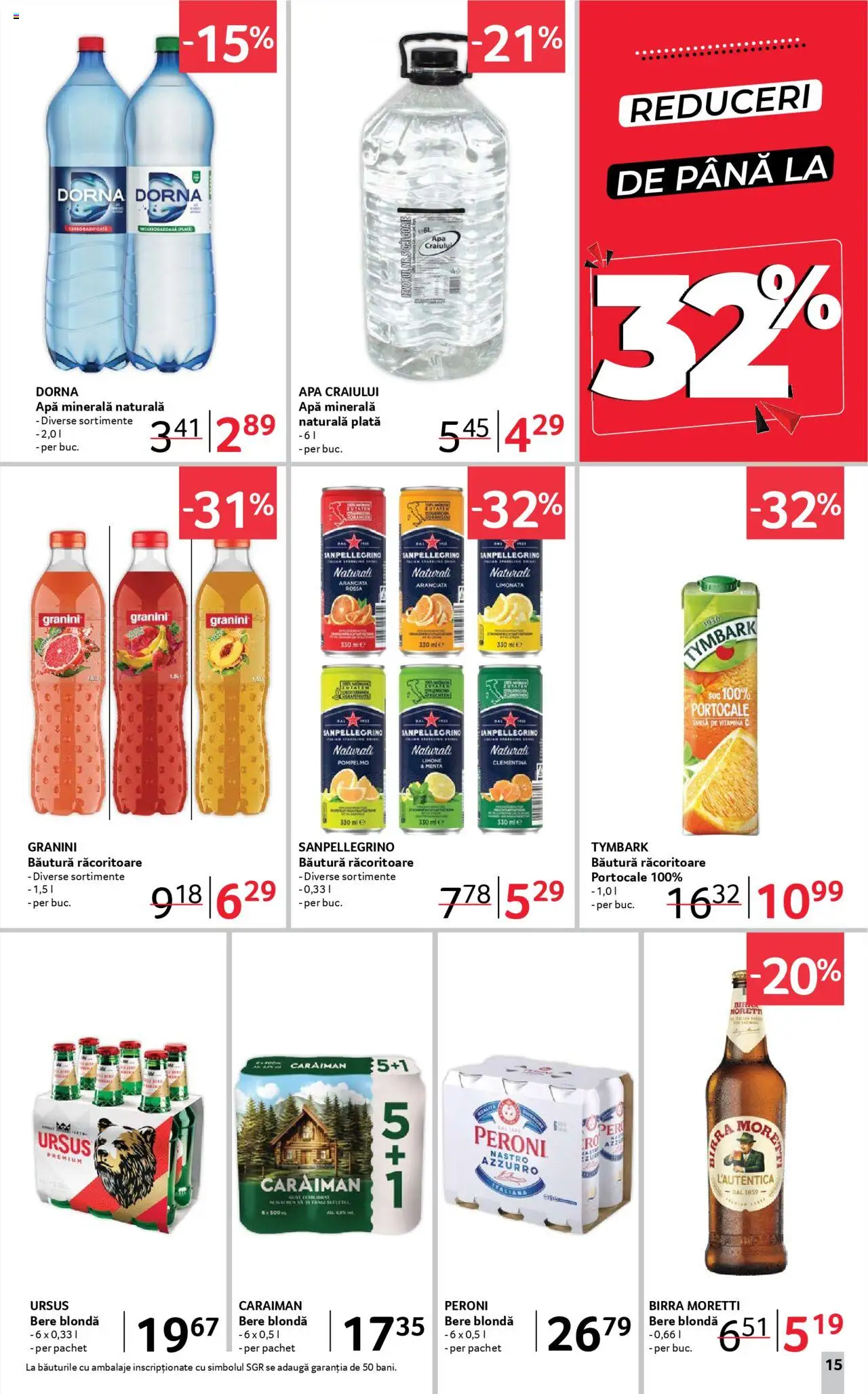 Catalog Selgros 5 - 17 Septembrie 2025 | Pagina 15 | Produse: Yazı tahtası kalemi, Suc, Bere, Apă