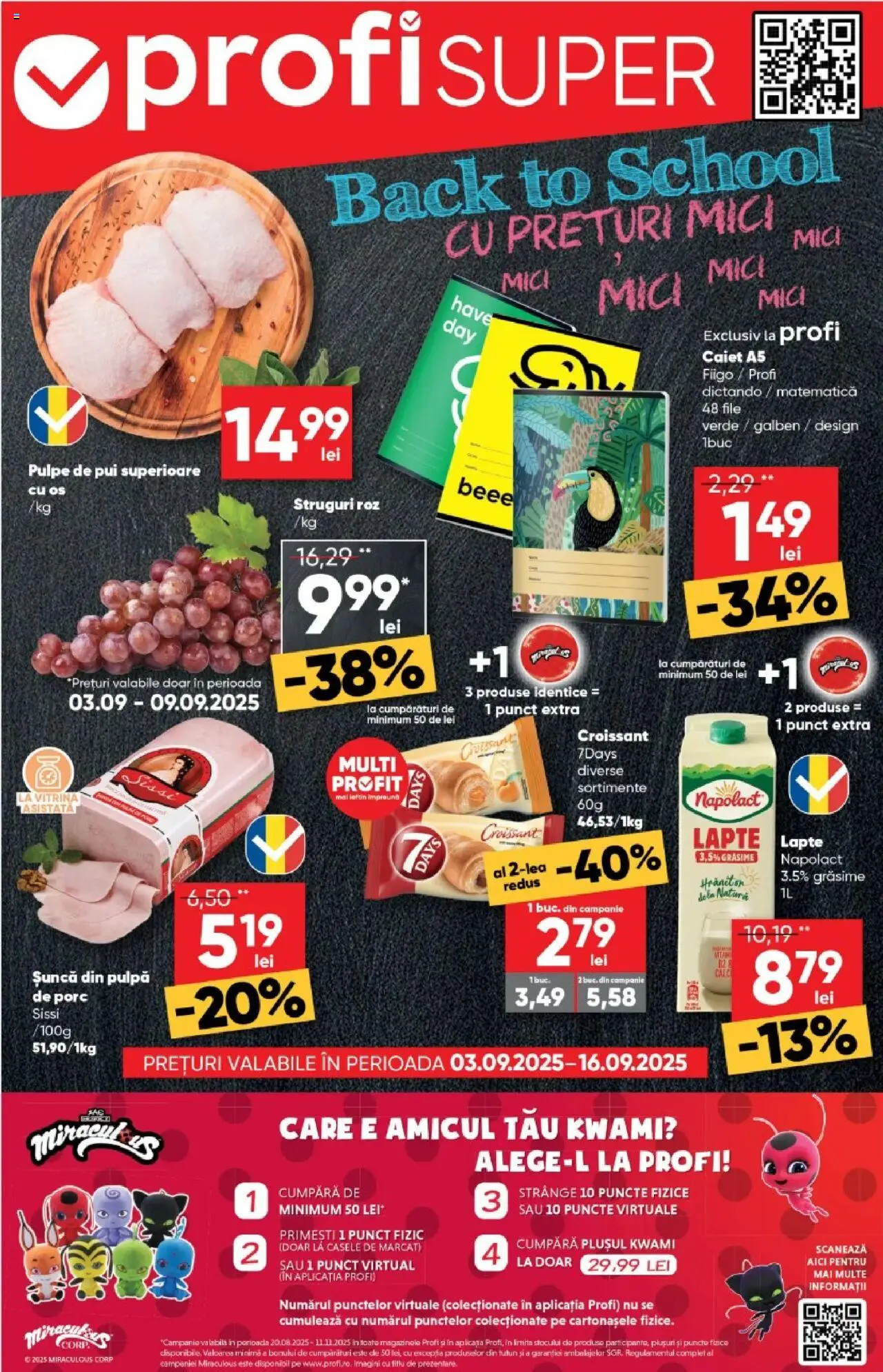 Catalog Profi 3 - 15 Septembrie 2025 | Pagina 1 | Produse: Struguri, Hacıyatmaz Kedi Oyuncağı, Vitrină, Planche de surf