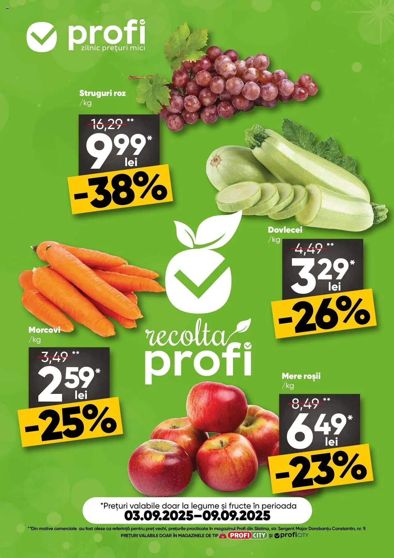 Catalog Profi 3 - 8 Septembrie 2025 | Pagina 1 | Produse: Struguri, Mici, Legume, Fructe
