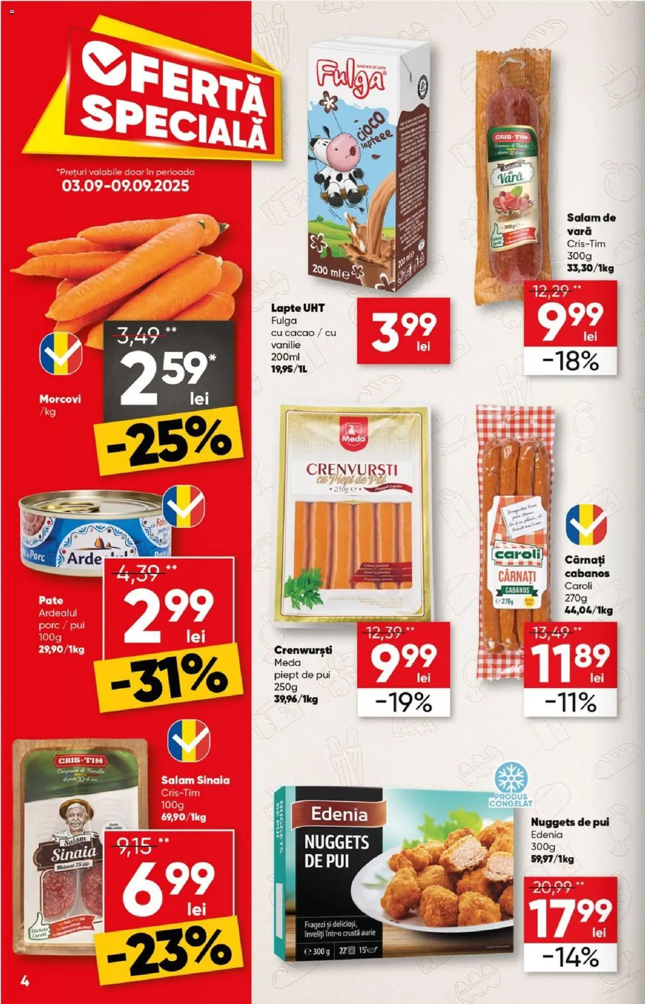 Catalog Profi 3 - 15 Septembrie 2025 | Pagina 4 | Produse: Crenvurști, Salam, Cacao, Cârnați