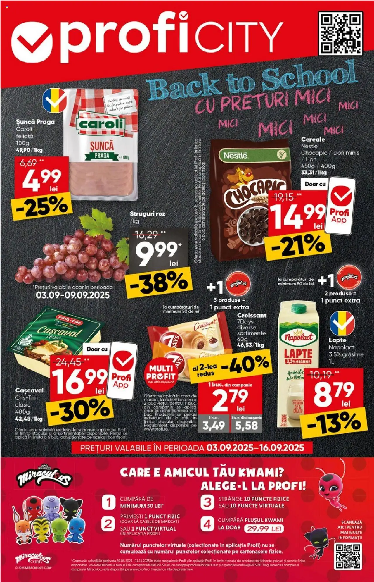 Catalog Profi 3 - 15 Septembrie 2025 | Pagina 1 | Produse: Cașcaval, Lapte, Șuncă, Cereale