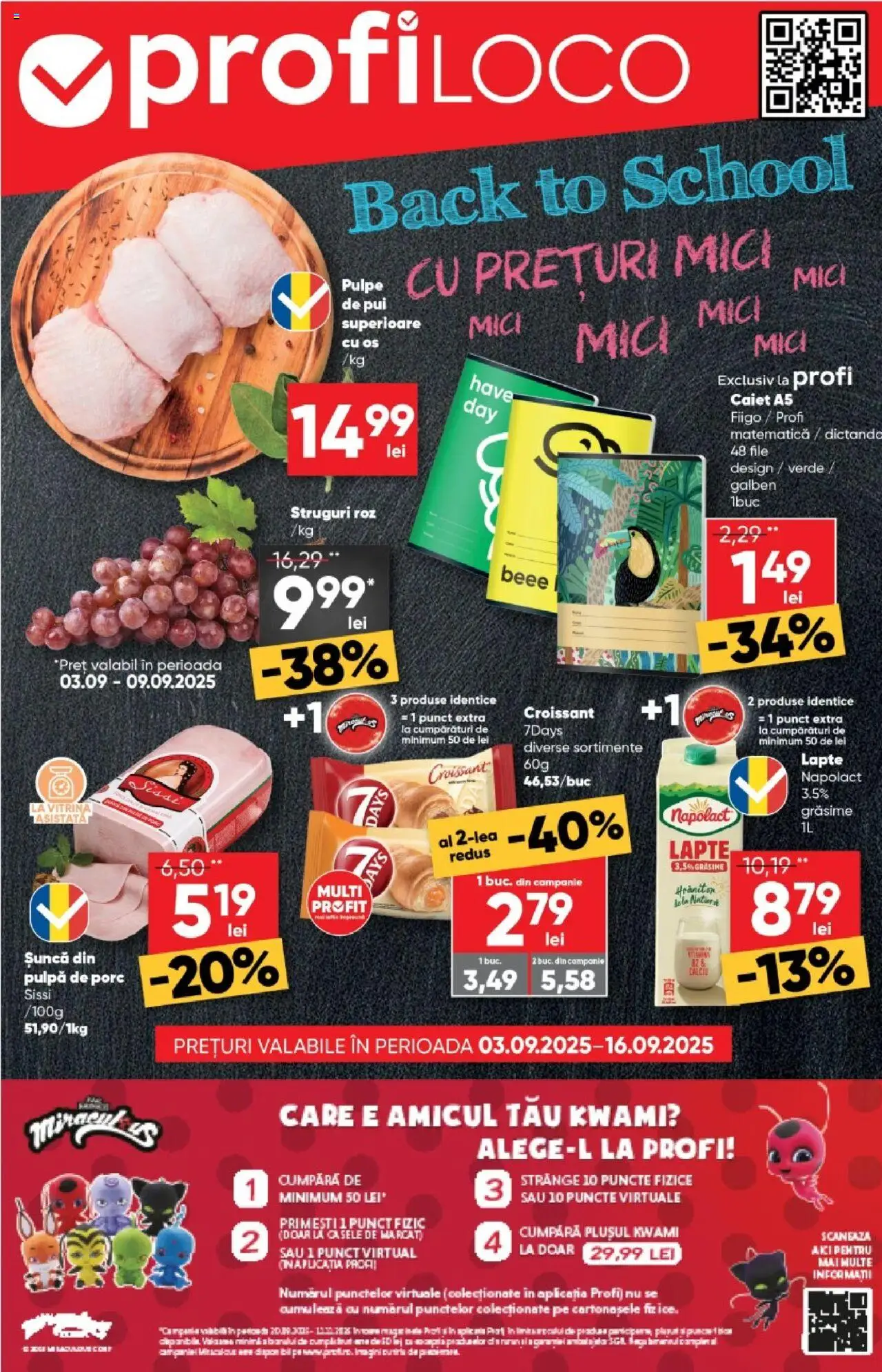 Catalog Profi 3 - 15 Septembrie 2025 | Pagina 1 | Produse: Struguri, Mici, Șuncă, Planche de surf