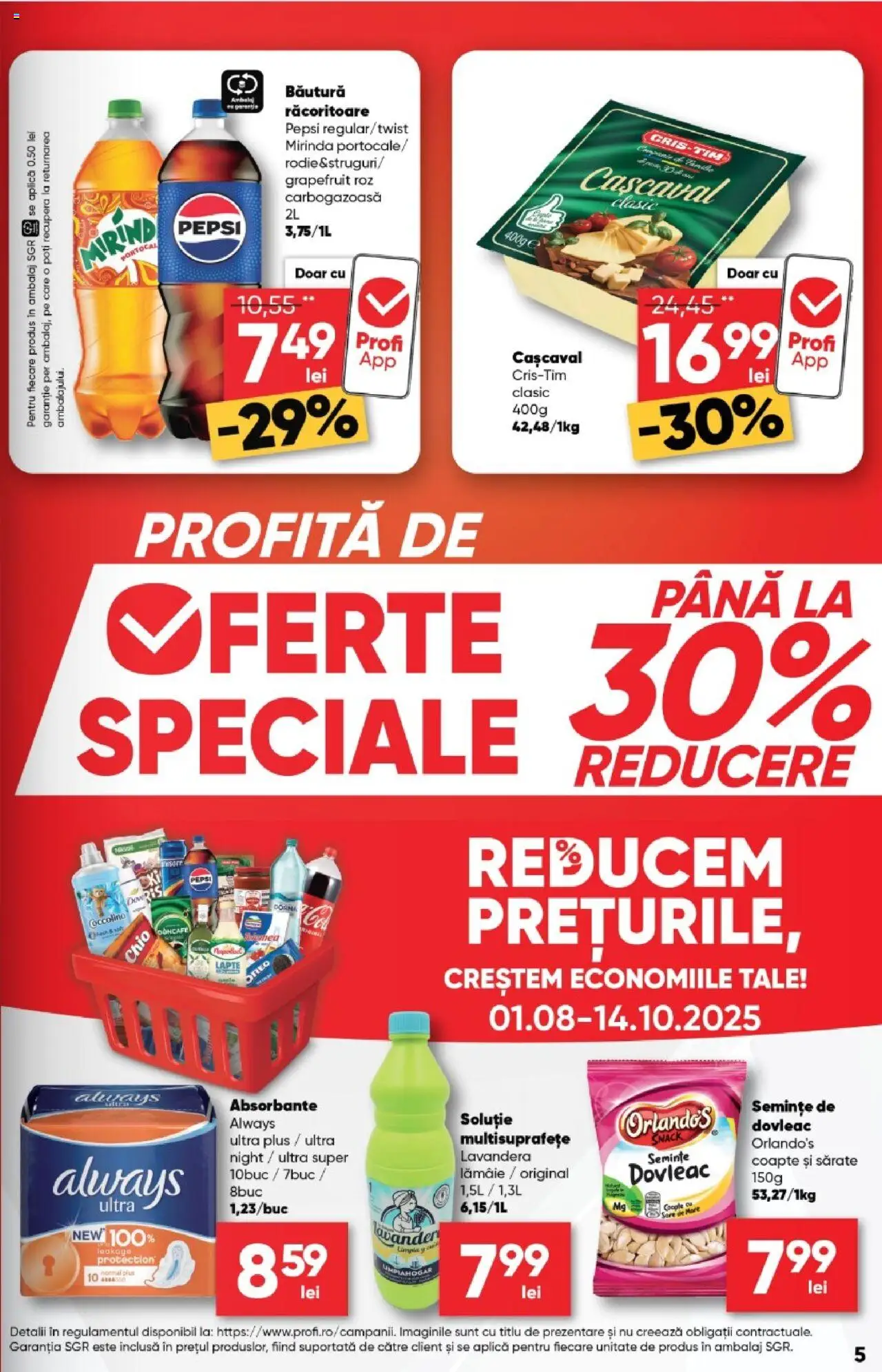 Catalog Profi 3 - 15 Septembrie 2025 | Pagina 5 | Produse: Dovleac, Cașcaval, Semințe, Absorbante