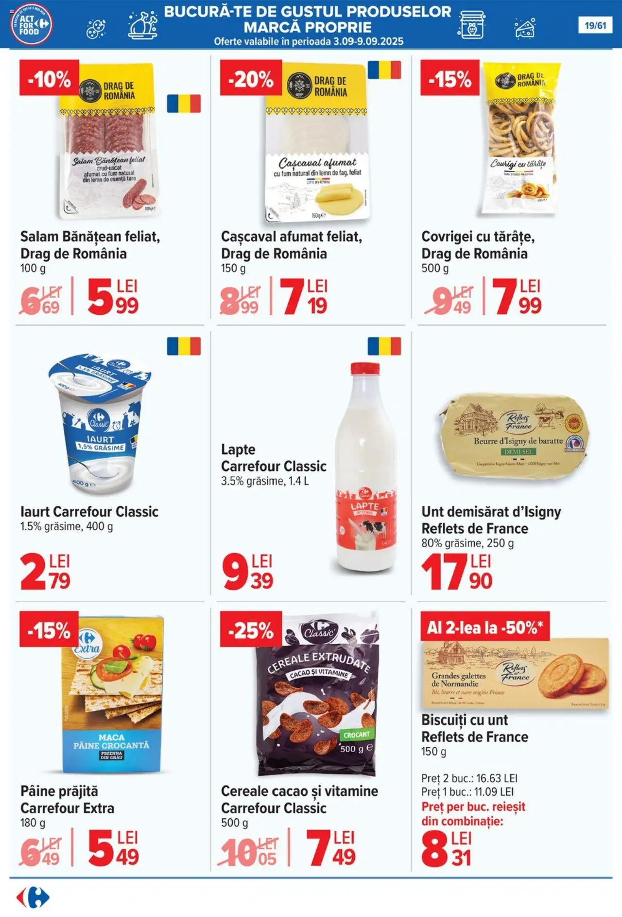 Catalog Carrefour 3 - 15 Septembrie 2025 | Pagina 20 | Produse: Cașcaval, Unt, Cereale, Biscuiți