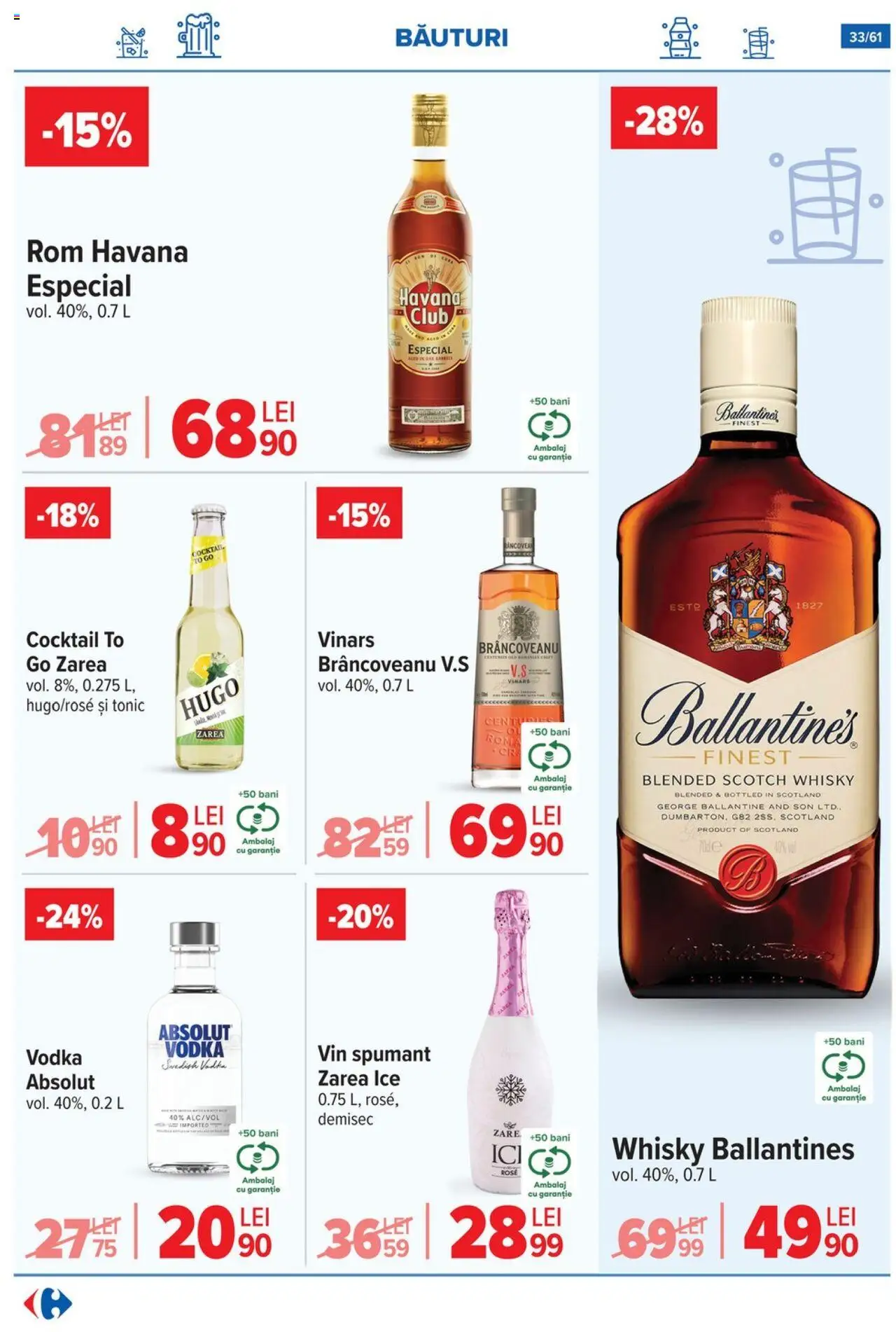 Catalog Carrefour 3 - 15 Septembrie 2025 | Pagina 34 | Produse: Vin, Klementiinit, Rom, Vodka