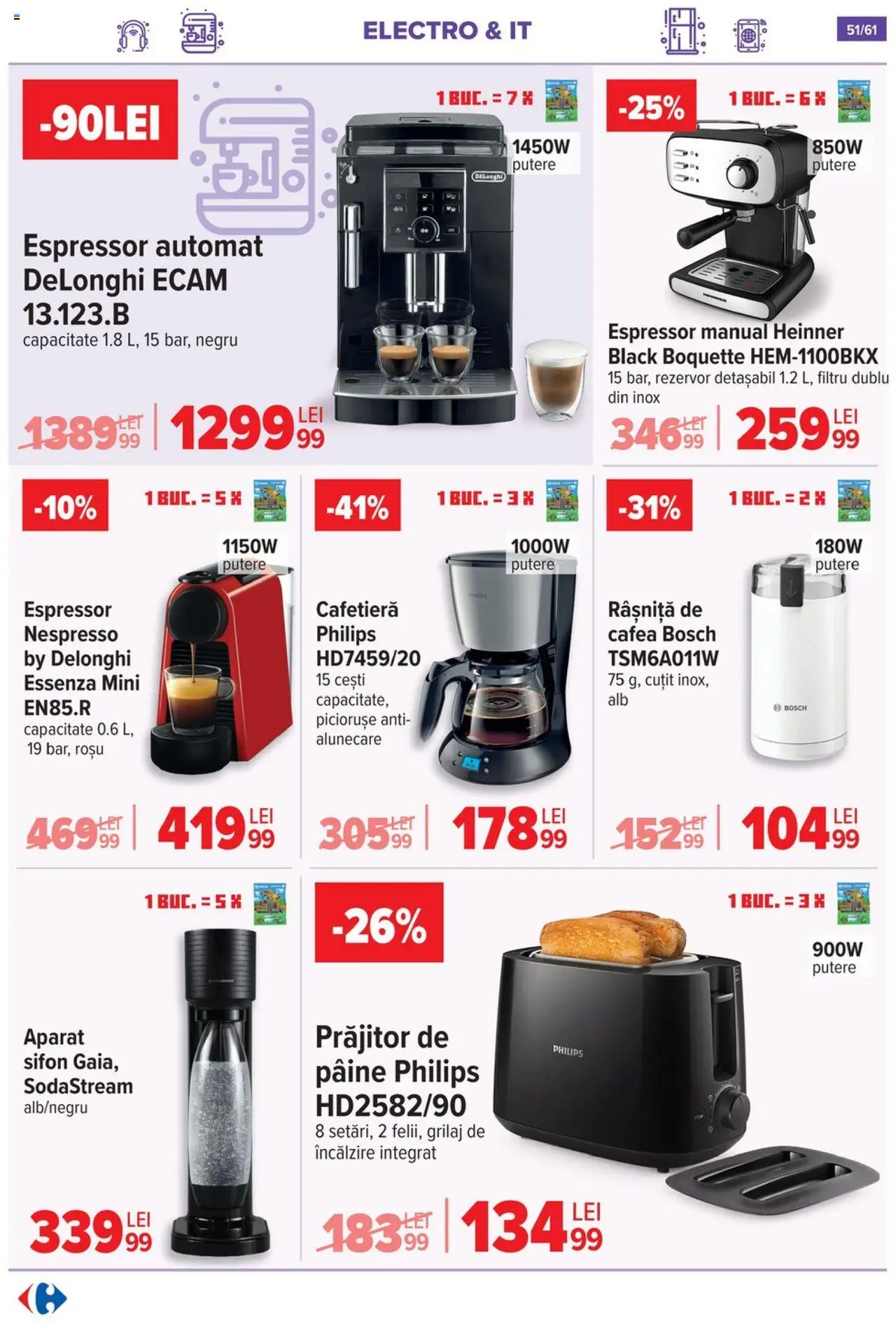 Catalog Carrefour 3 - 15 Septembrie 2025 | Pagina 52 | Produse: Espressor, Enginar, Cafetieră, Cafea