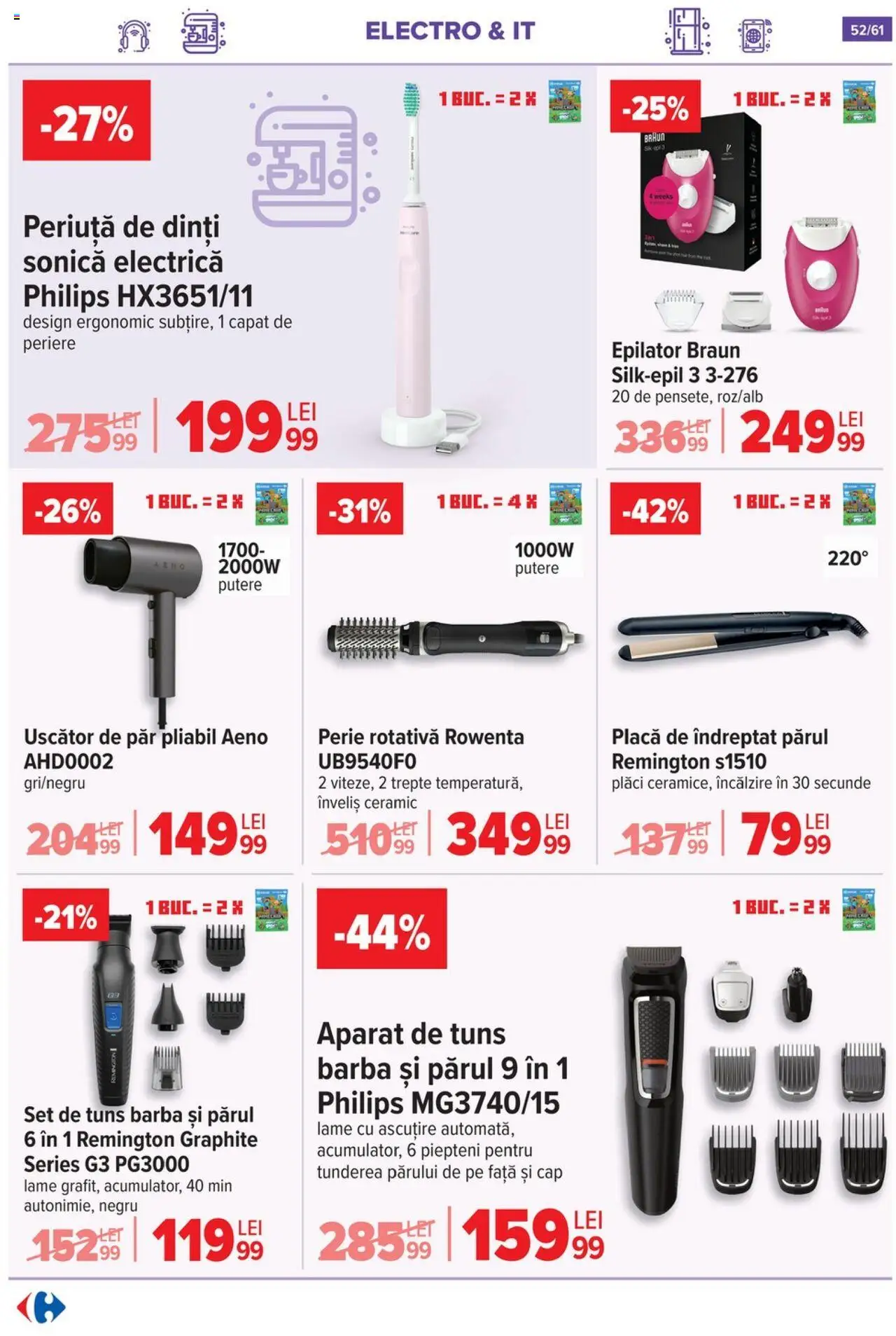 Catalog Carrefour 3 - 15 Septembrie 2025 | Pagina 53 | Produse: Enginar, Uscător, Epilator, Periuță de dinți