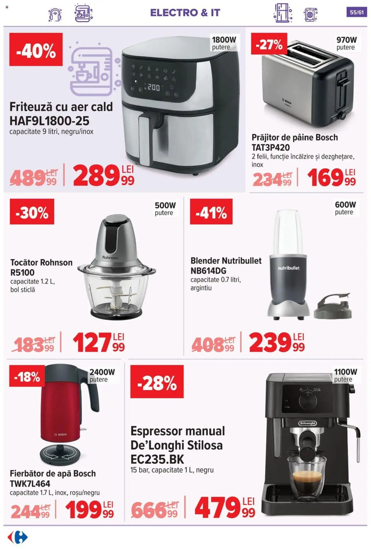 Catalog Carrefour 3 - 15 Septembrie 2025 | Pagina 56 | Produse: Espressor, Blender, Friteuză, Pâine