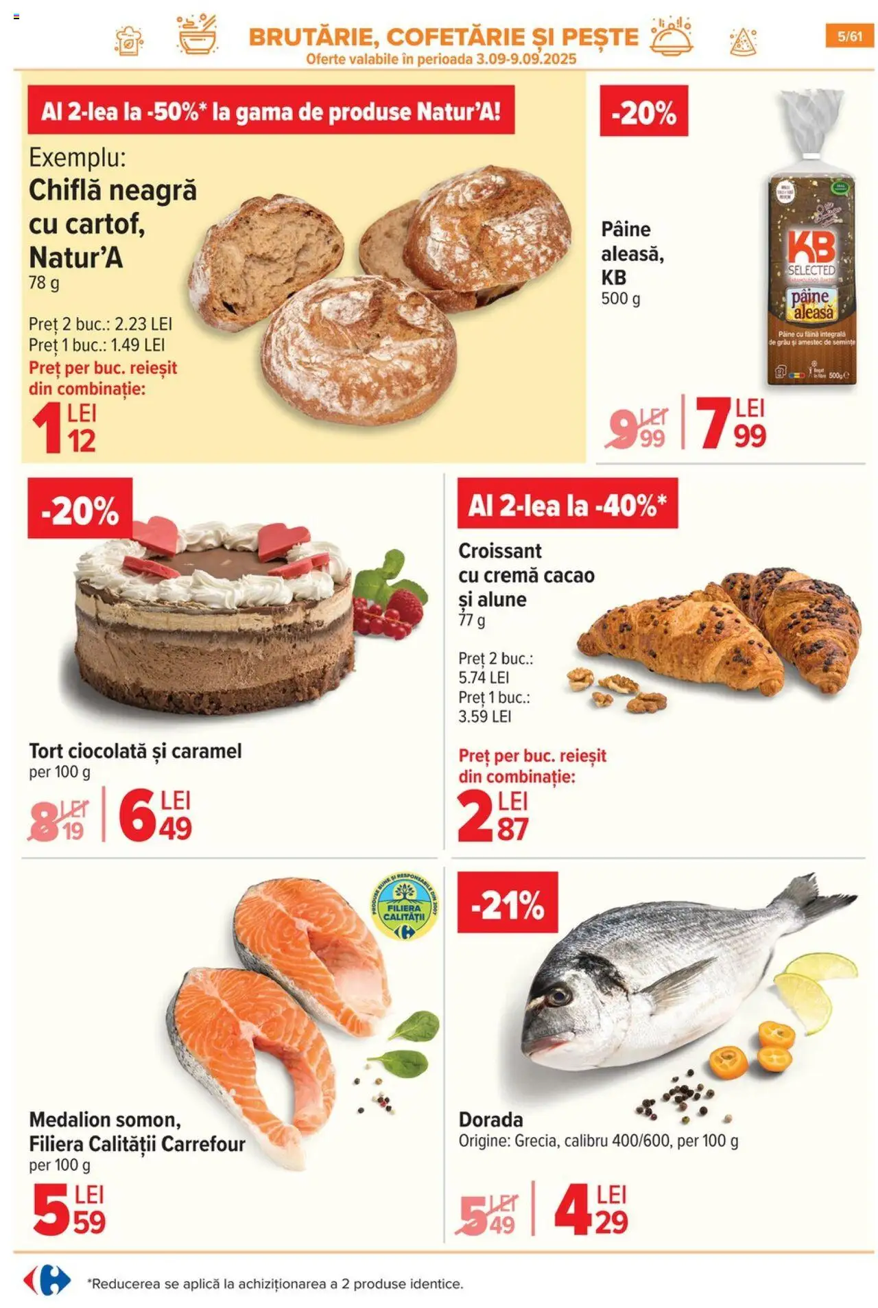 Catalog Carrefour 3 - 15 Septembrie 2025 | Pagina 6 | Produse: Tort, Pâine, Pește, Cacao