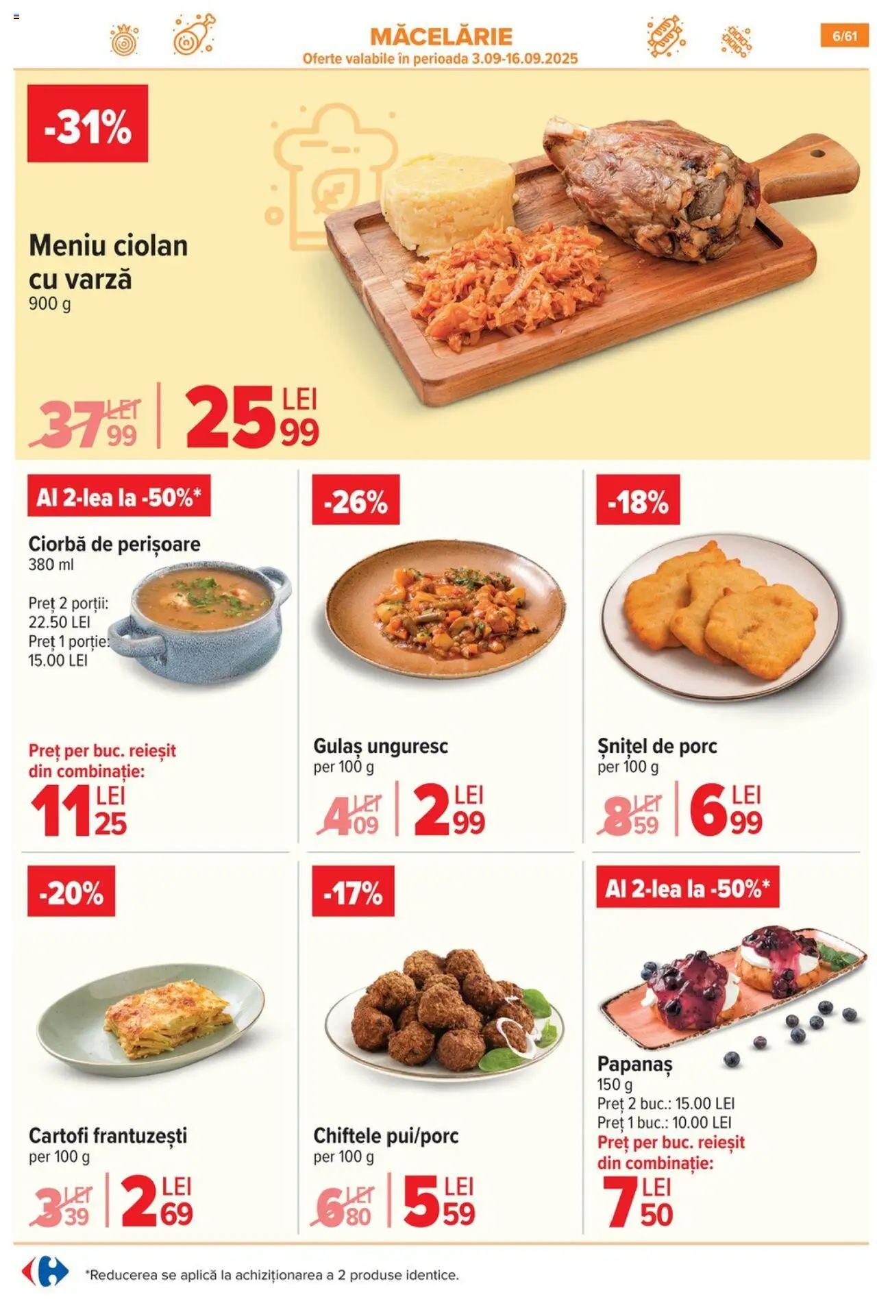 Catalog Carrefour 3 - 15 Septembrie 2025 | Pagina 7 | Produse: Varză, Gulaș, Chiftele, Cartofi