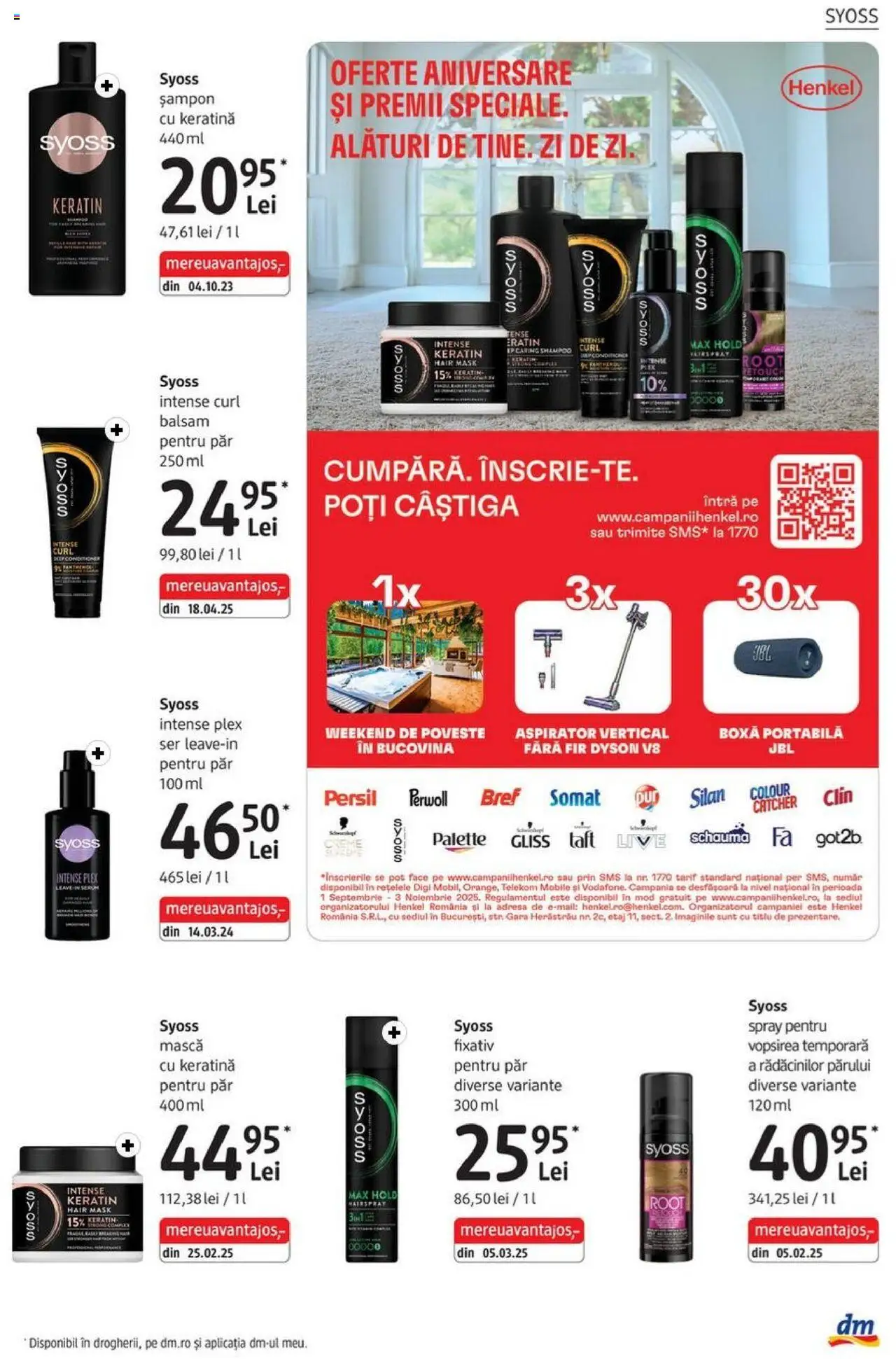 Catalog DM Drogerie Markt 4 - 29 Septembrie 2025 | Pagina 13 | Produse: Aspirator, Balsam, Boxă portabilă, Fixativ pentru păr