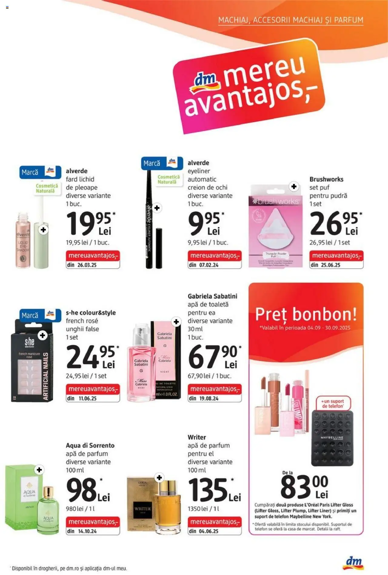 Catalog DM Drogerie Markt 4 - 29 Septembrie 2025 | Pagina 7 | Produse: Apă de parfum, Parfum, Apă de toaletă, Apă