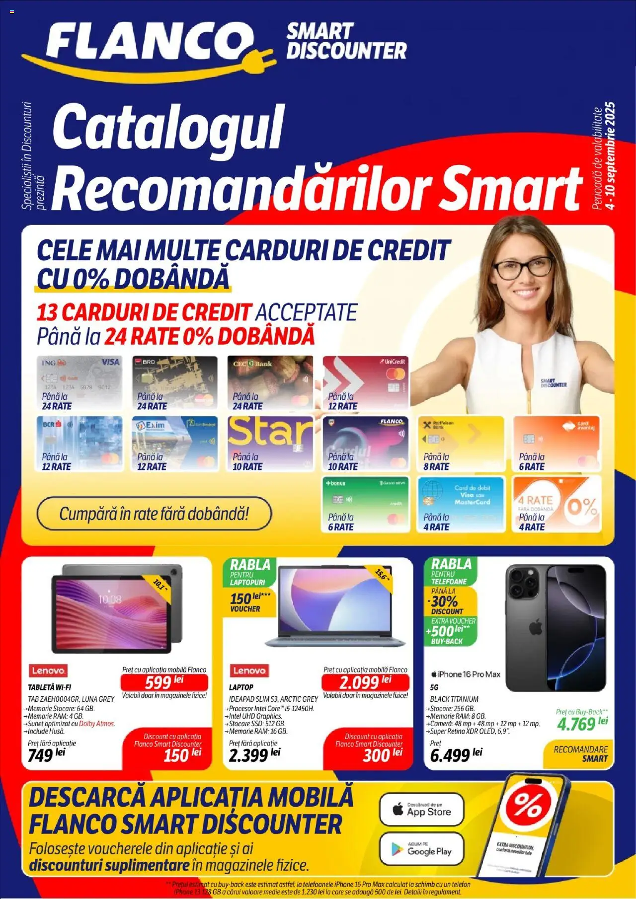 Catalog Flanco 4 - 9 Septembrie 2025 | Pagina 1 | Produse: Laptop, Memorie, Tabletă, Cameră
