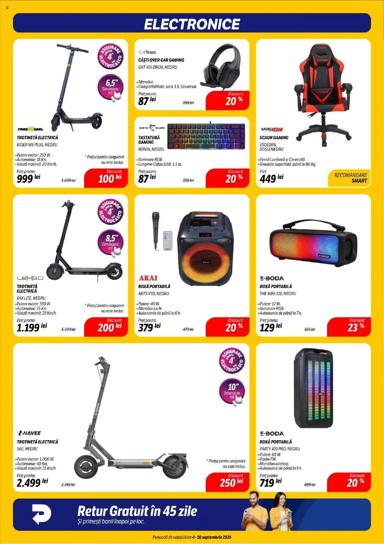 Catalog Flanco 4 - 9 Septembrie 2025 | Pagina 15 | Produse: Tastatură, Microfon, Trotinetă, Boxă portabilă
