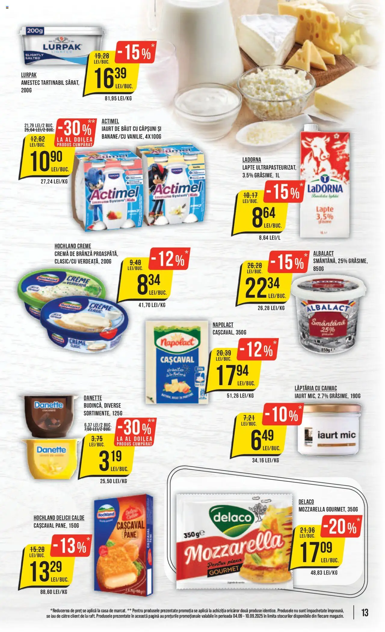 Catalog Mega Image 4 - 9 Septembrie 2025 | Pagina 13 | Produse: Cașcaval, Lapte, Pizza, Căpșuni