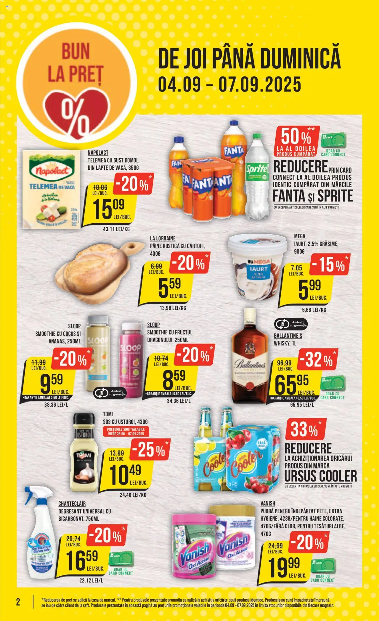 Catalog Mega Image 4 - 9 Septembrie 2025 | Pagina 2 | Produse: Lapte, Çelik Mama ve Su Kabı, Sos, Usturoi