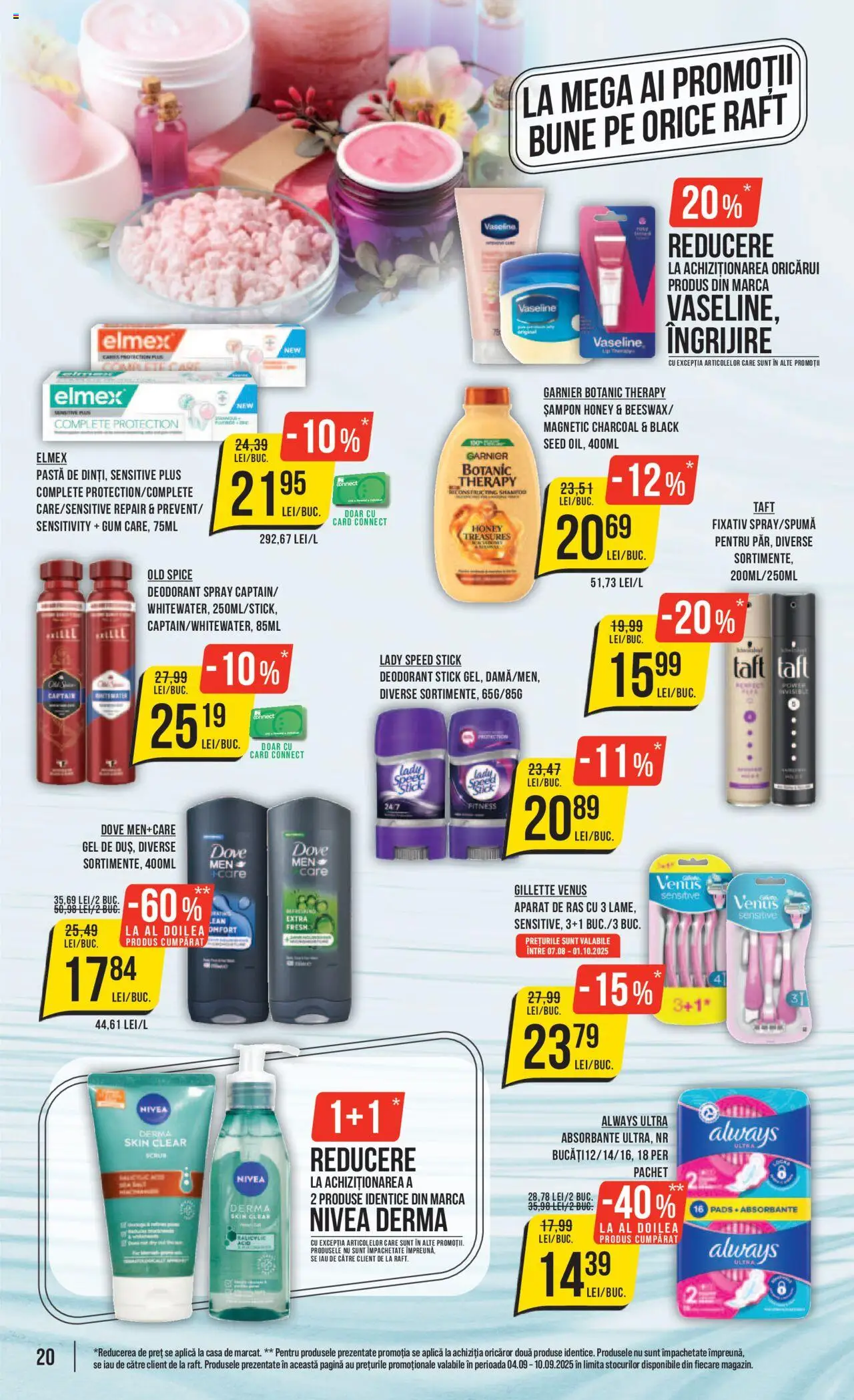 Catalog Mega Image 4 - 9 Septembrie 2025 | Pagina 20 | Produse: Kısırlaştırılmış Kedi Maması, Aparat De Ras, Raft, Absorbante