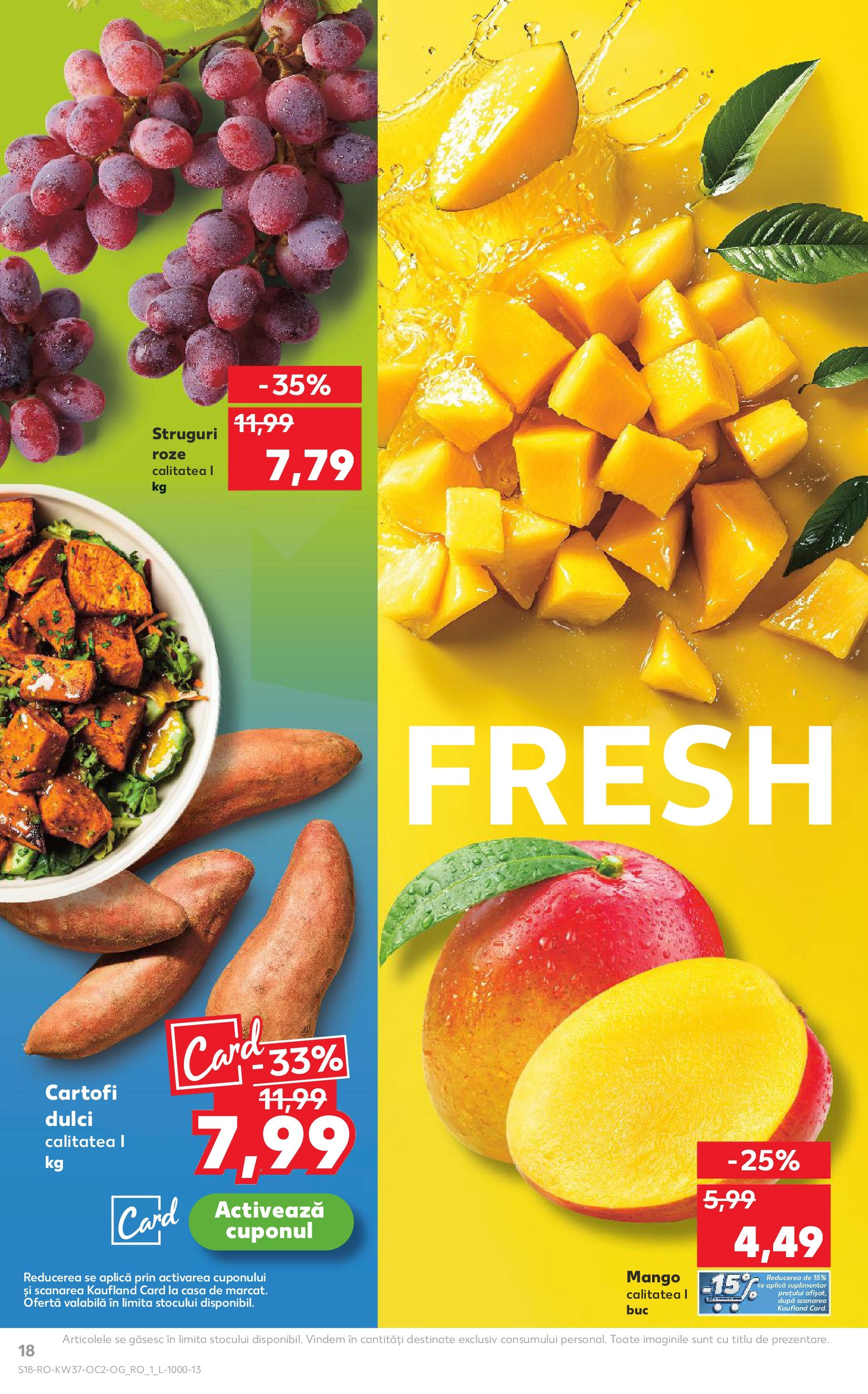 Catalog Kaufland 10 - 15 Septembrie 2025 | Pagina 18 | Produse: Struguri, Taneli organik hardal, Cartofi, Mango