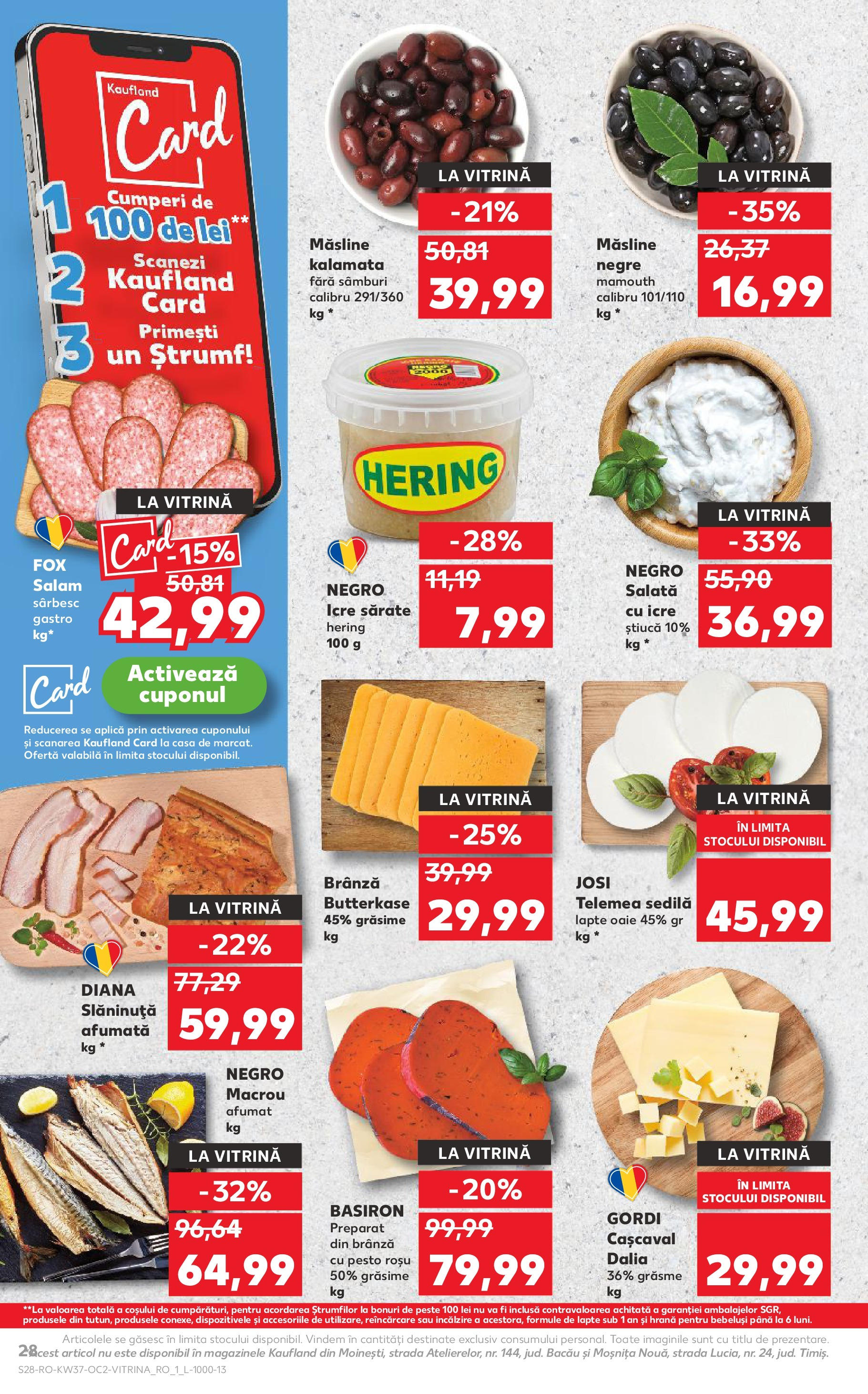 Catalog Kaufland 10 - 15 Septembrie 2025 | Pagina 28 | Produse: Vitrină, Lapte, Brânză, Pește