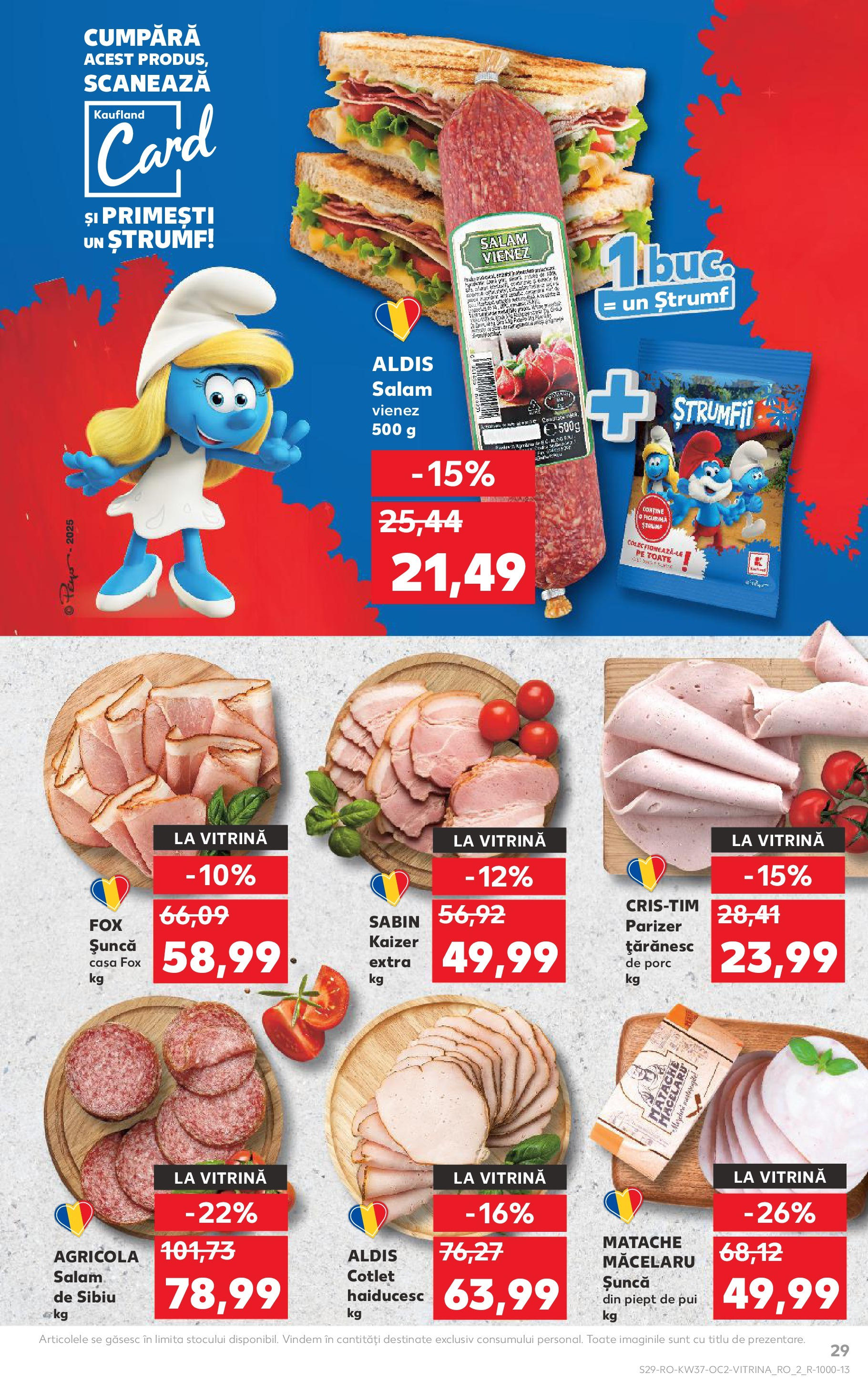 Catalog Kaufland 10 - 15 Septembrie 2025 | Pagina 29 | Produse: Vitrină, Bacon, Salam, Parizer