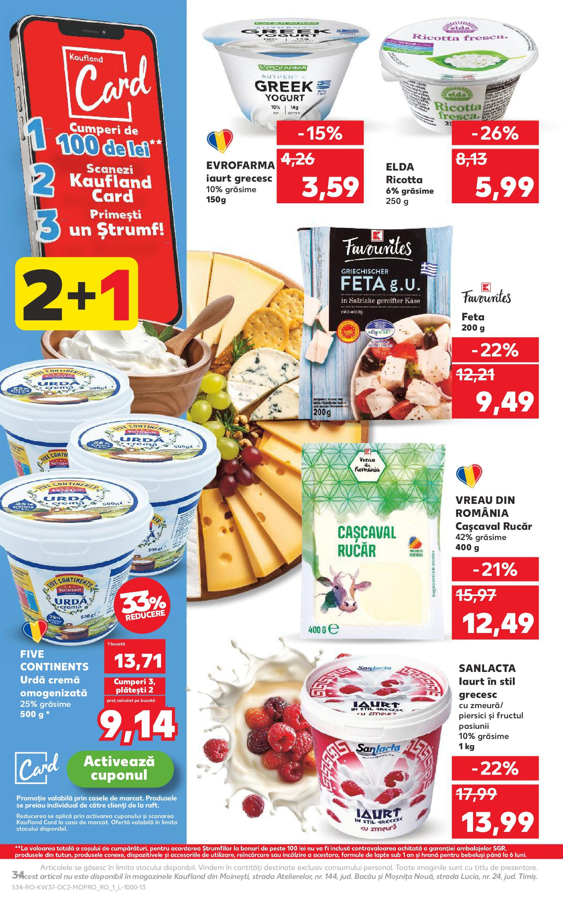 Catalog Kaufland 10 - 15 Septembrie 2025 | Pagina 34 | Produse: Cașcaval, Iaurt, Cremă
