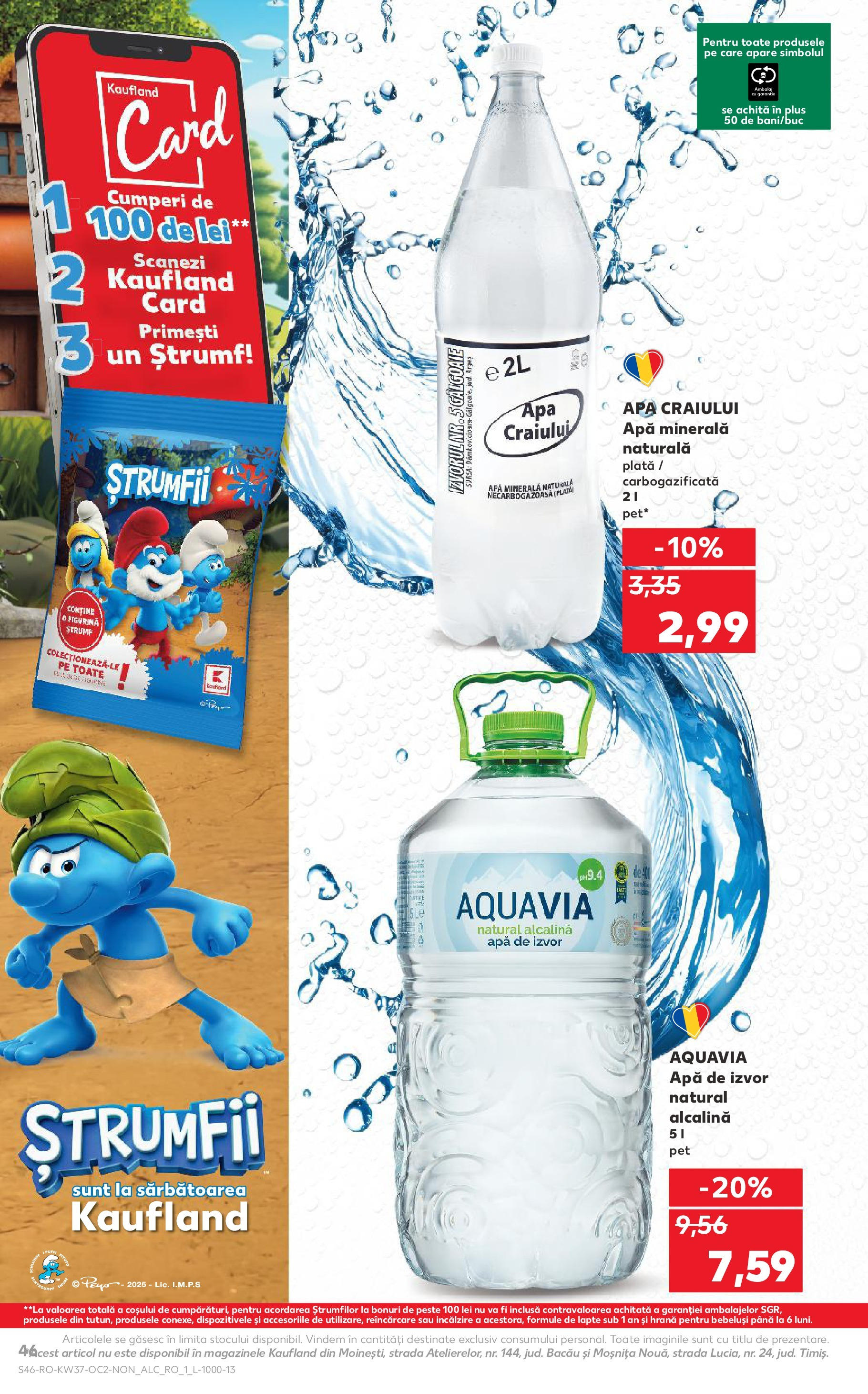 Catalog Kaufland 10 - 15 Septembrie 2025 | Pagina 46 | Produse: Yazı tahtası kalemi, Lapte, Pește, Apă