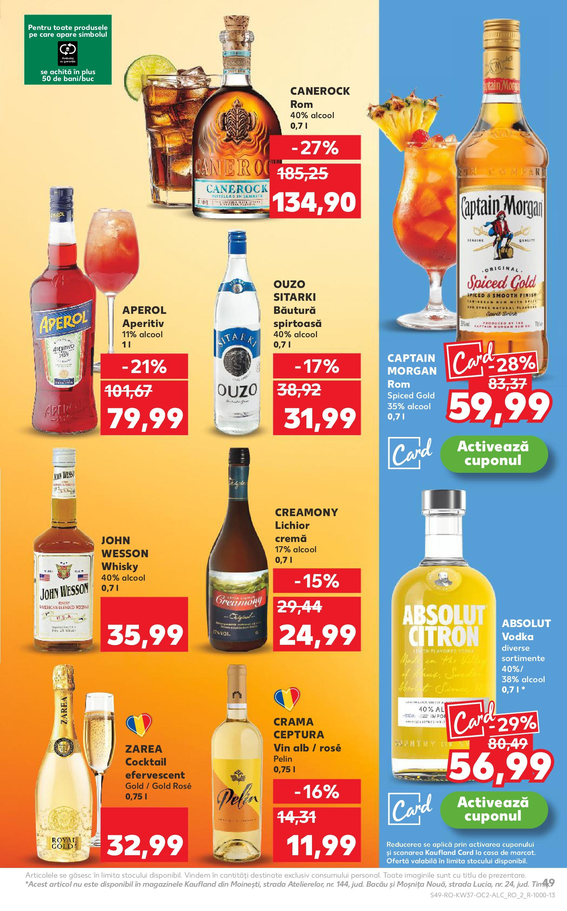 Catalog Kaufland 10 - 15 Septembrie 2025 | Pagina 49 | Produse: Lichior, Cremă, Vodka, Aperol