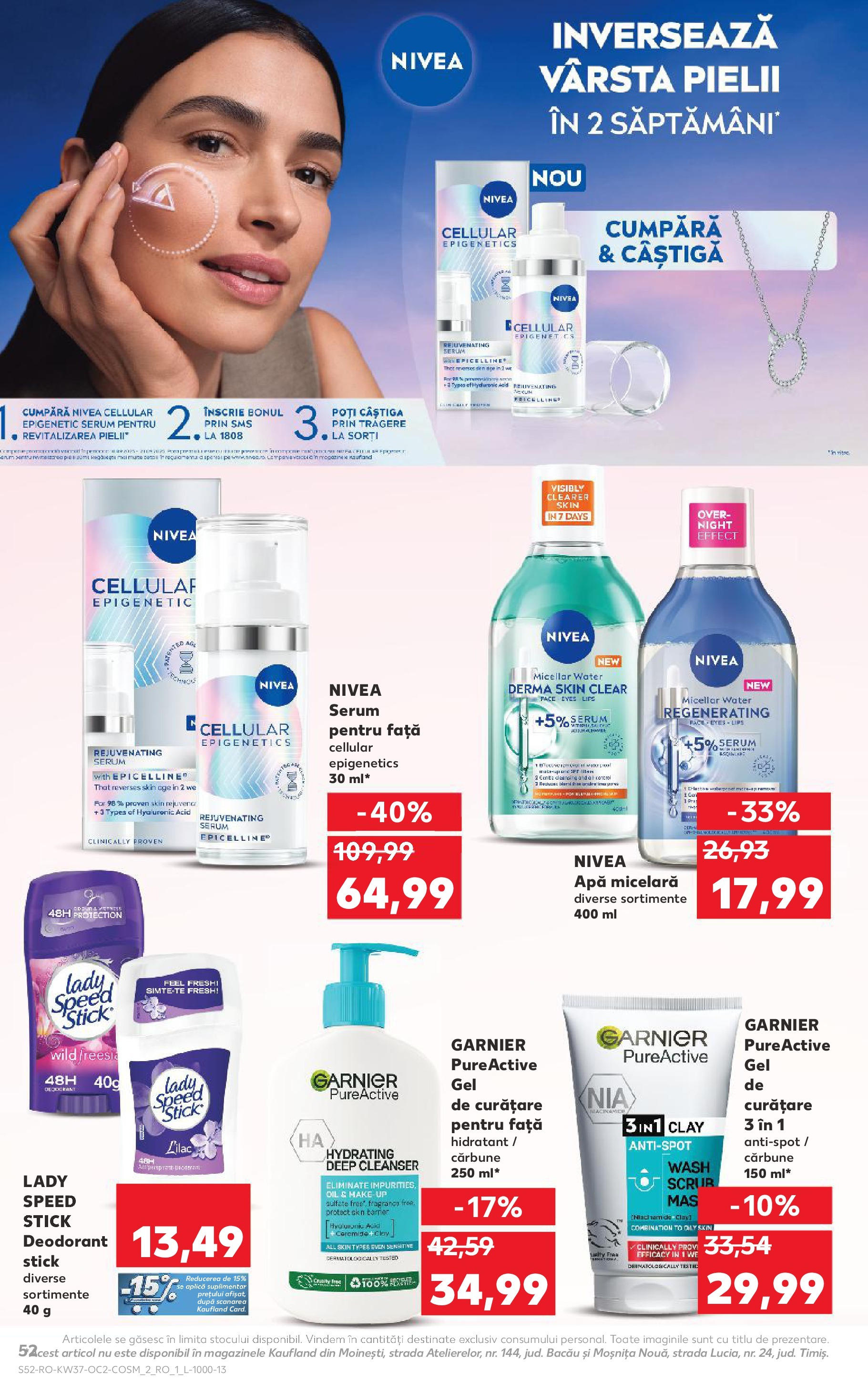 Catalog Kaufland 10 - 15 Septembrie 2025 | Pagina 52 | Produse: Serum, Apă micelară, Deodorant, Apă