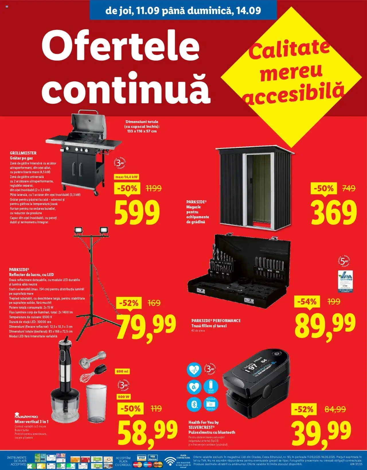 Catalog LIDL 11 - 13 Septembrie 2025 | Pagina 4 | Produse: Plită, Grill, Mixer, Babak