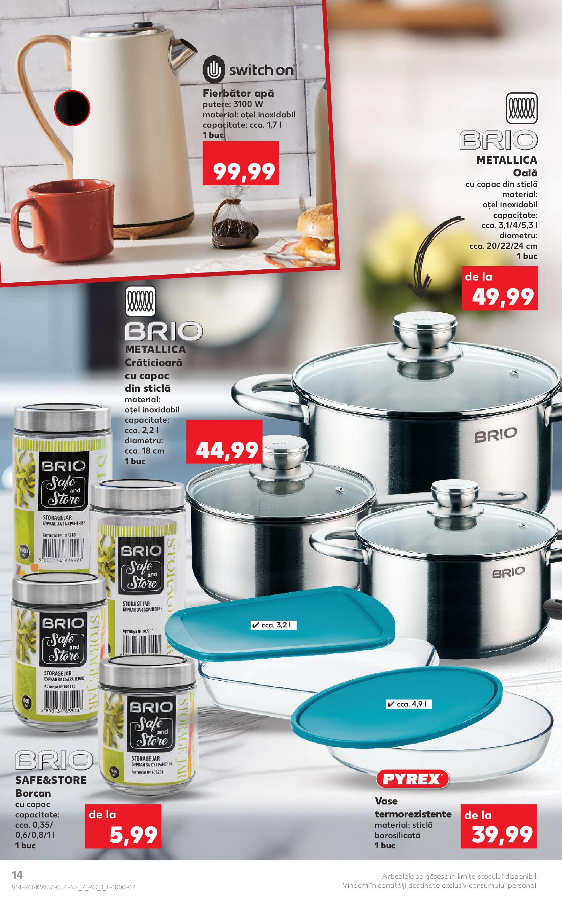 Catalog Kaufland 10 - 15 Septembrie 2025 | Pagina 14 | Produse: Oală, Borcan, Apă