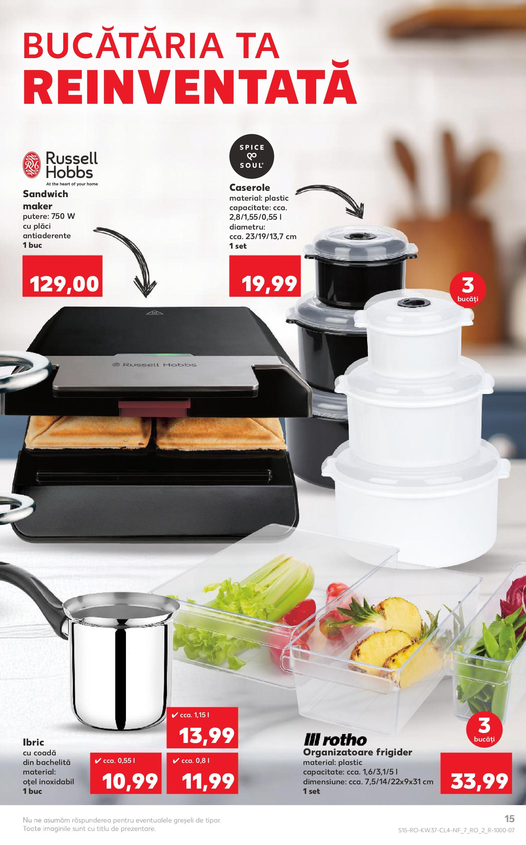 Catalog Kaufland 10 - 15 Septembrie 2025 | Pagina 15 | Produse: Frigider, Caserole