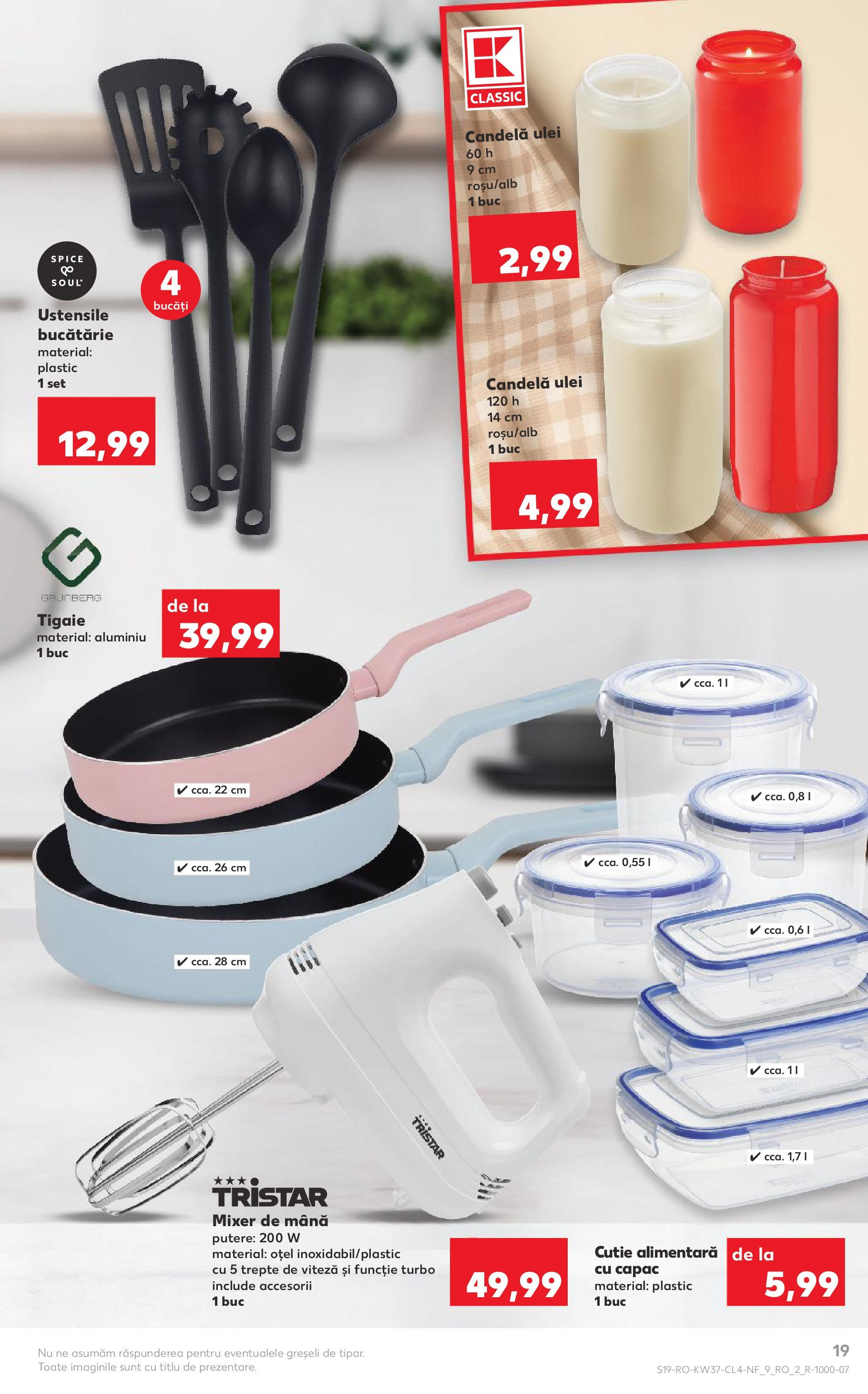 Catalog Kaufland 10 - 15 Septembrie 2025 | Pagina 19 | Produse: Tigaie, Mixer, Cutie, Ulei