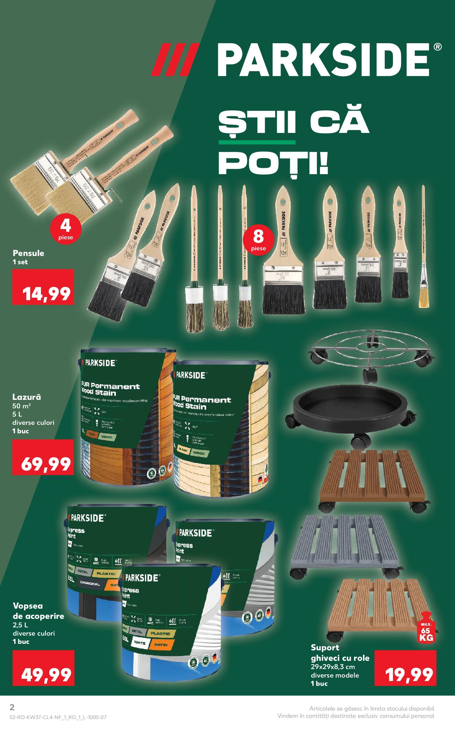 Catalog Kaufland 10 - 15 Septembrie 2025 | Pagina 2 | Produse: Vopsea, Role, Ghiveci, Lazură