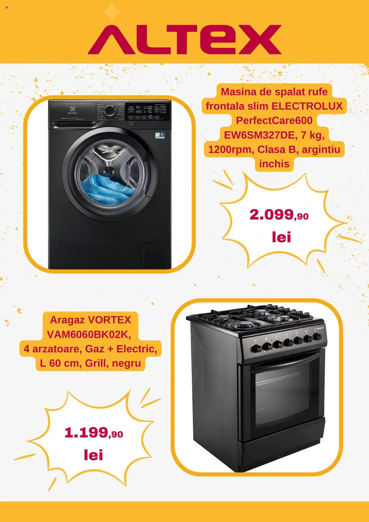 Catalog Altex 11 - 16 Septembrie 2025 | Pagina 6 | Produse: Mașină De Spălat, Aragaz