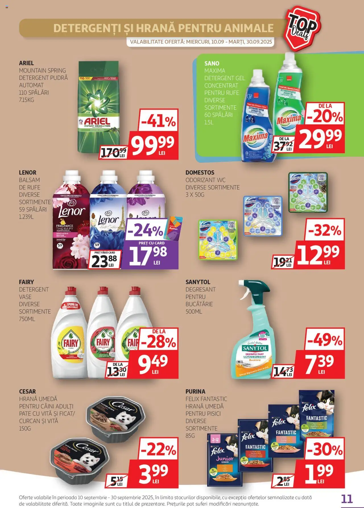 Catalog Auchan 10 - 29 Septembrie 2025 | Pagina 11 | Produse: Pate, Pudră, Balsam, Detergent