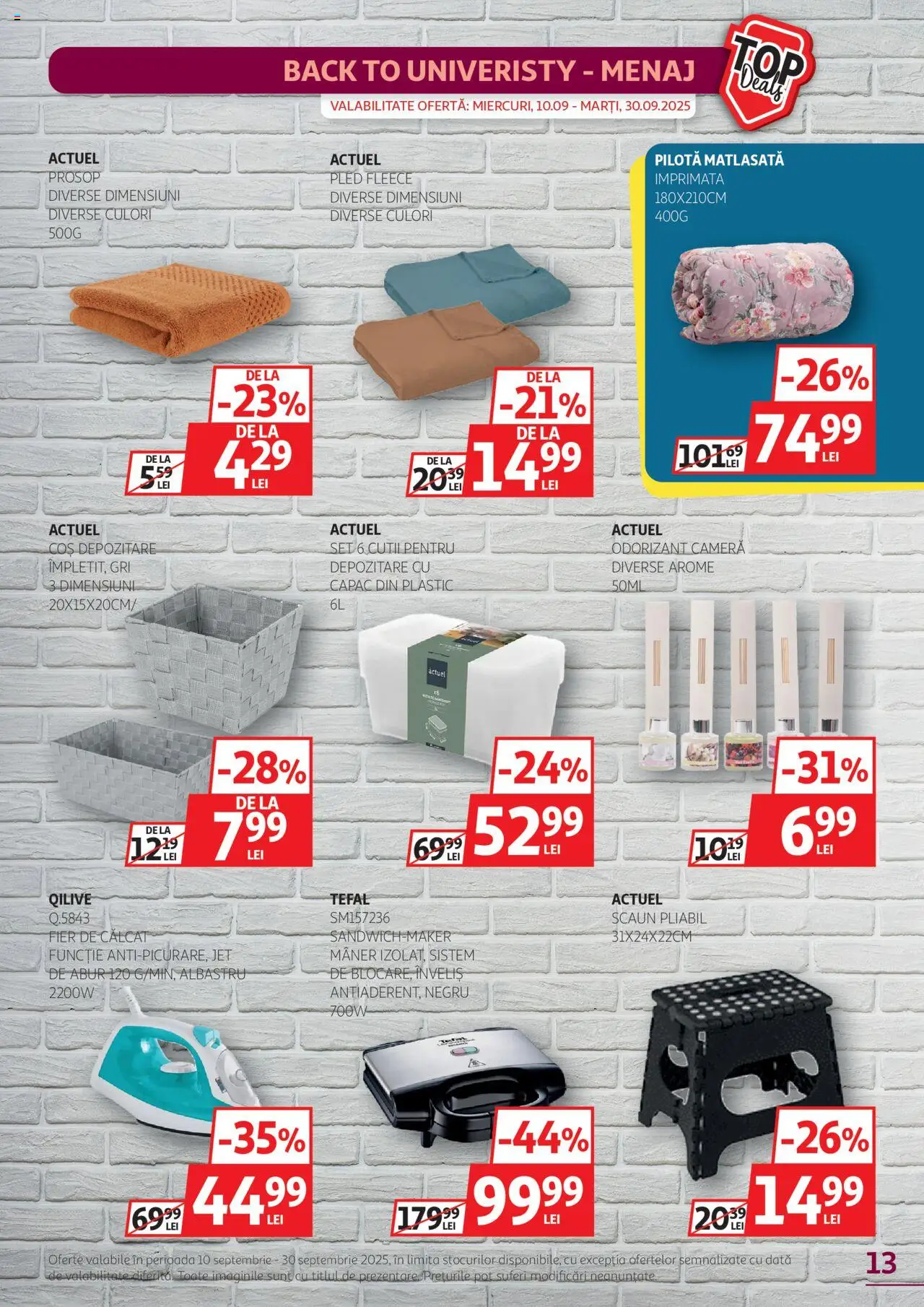 Catalog Auchan 10 - 29 Septembrie 2025 | Pagina 13 | Produse: Fier de călcat, Pilotă, Coș, Scaun