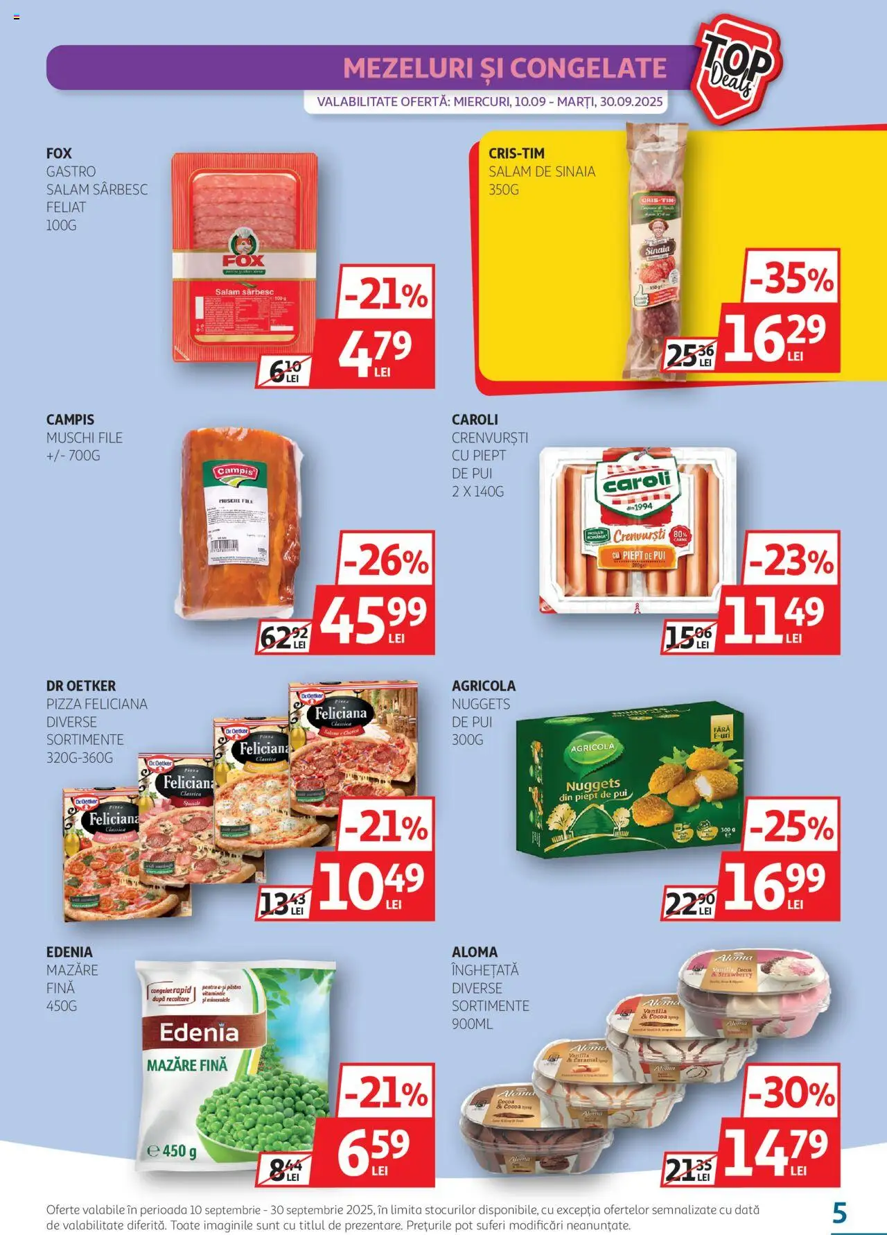 Catalog Auchan 10 - 29 Septembrie 2025 | Pagina 5 | Produse: Hacıyatmaz Kedi Oyuncağı, Salam, Pizza, Înghețată