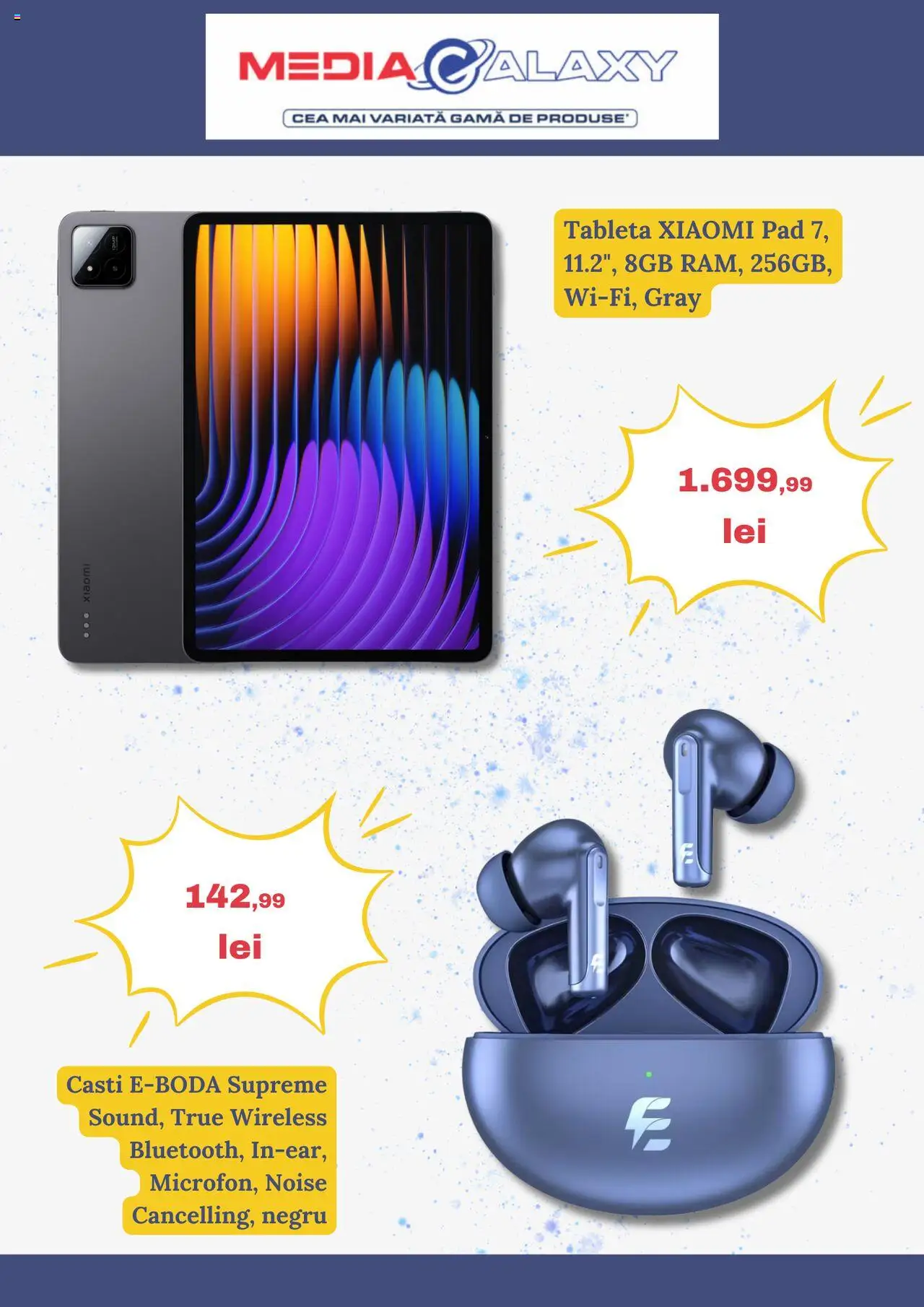 Catalog Media Galaxy 11 - 16 Septembrie 2025 | Pagina 2 | Produse: Tabletă, Căști
