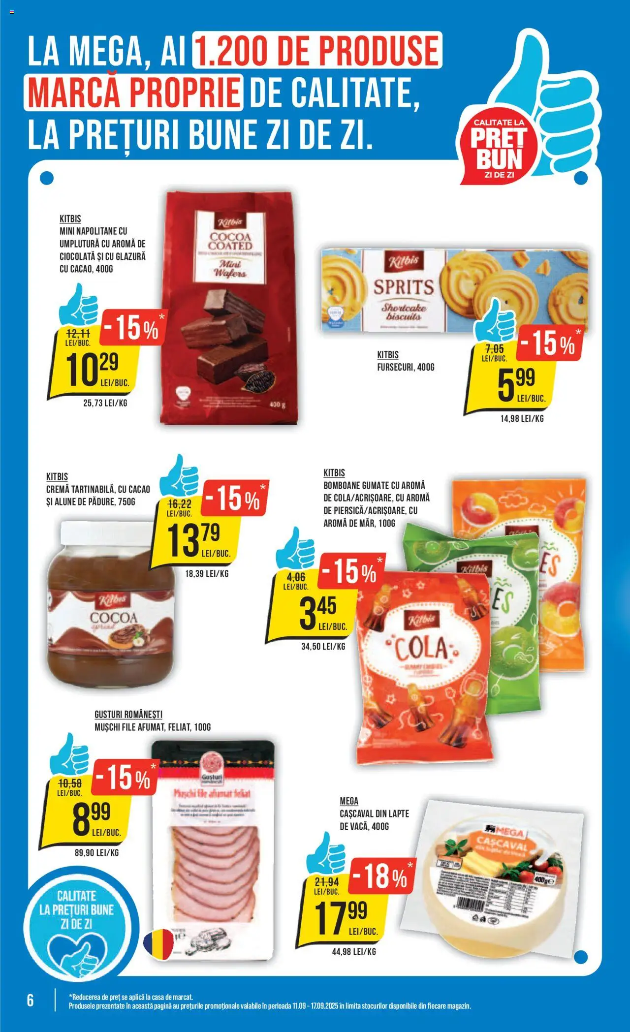 Catalog Mega Image 11 - 16 Septembrie 2025 | Pagina 6 | Produse: Alune, Lapte, Ciocolată, Cacao