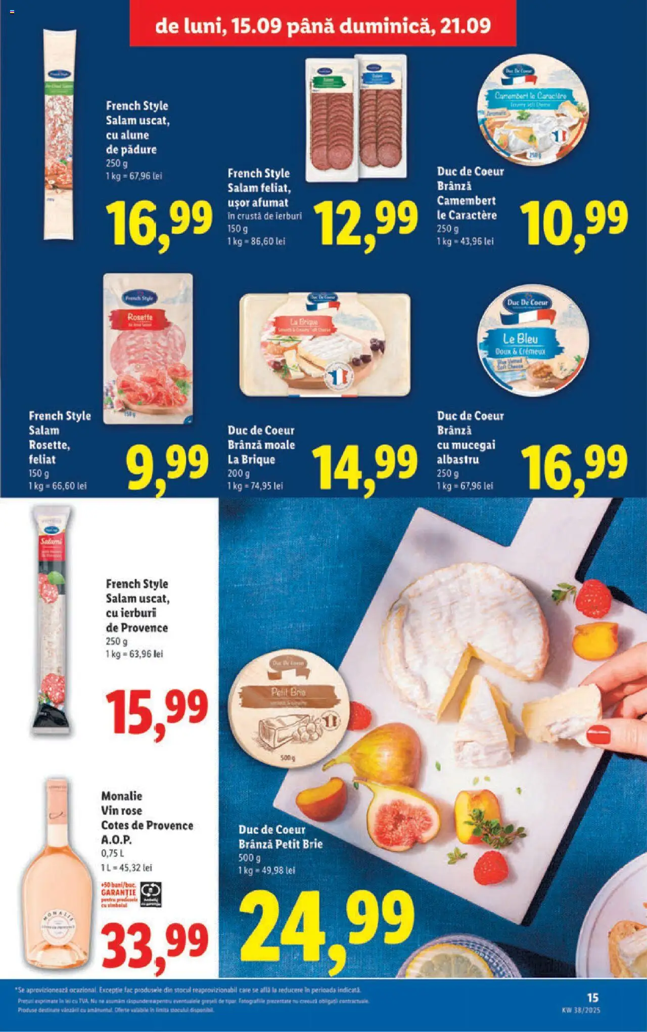 Catalog LIDL 15 - 20 Septembrie 2025 | Pagina 15 | Produse: Delgeç, Brânză, Salam, Vin