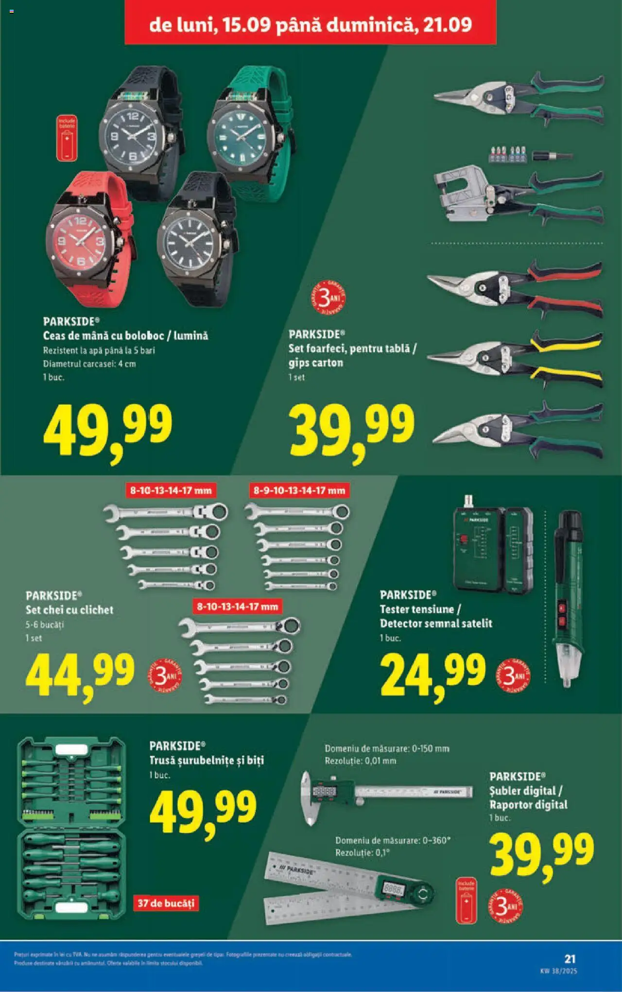 Catalog LIDL 15 - 20 Septembrie 2025 | Pagina 21 | Produse: Tavuk suyu, Ceas, Tablă, Apă