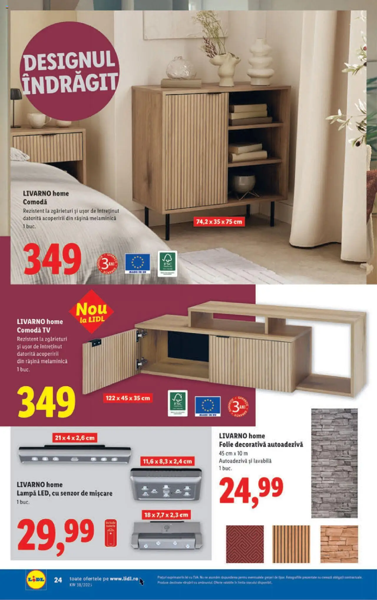 Catalog LIDL 15 - 20 Septembrie 2025 | Pagina 24 | Produse: T cetveli, Comodă, Lampă, Türk kahvesi öğütme değirmeni