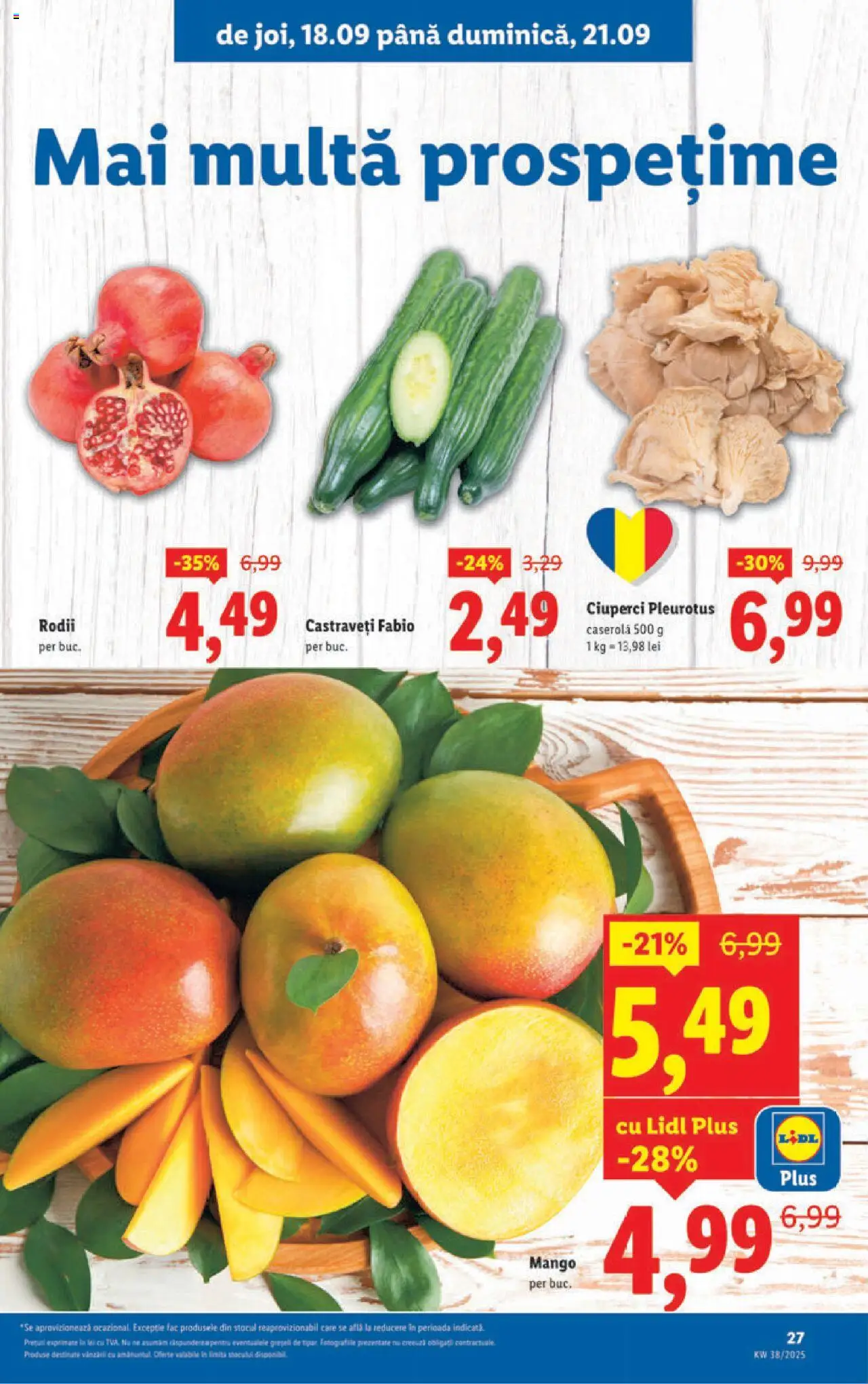 Catalog LIDL 15 - 20 Septembrie 2025 | Pagina 27 | Produse: Ciuperci, Castraveți, Mango