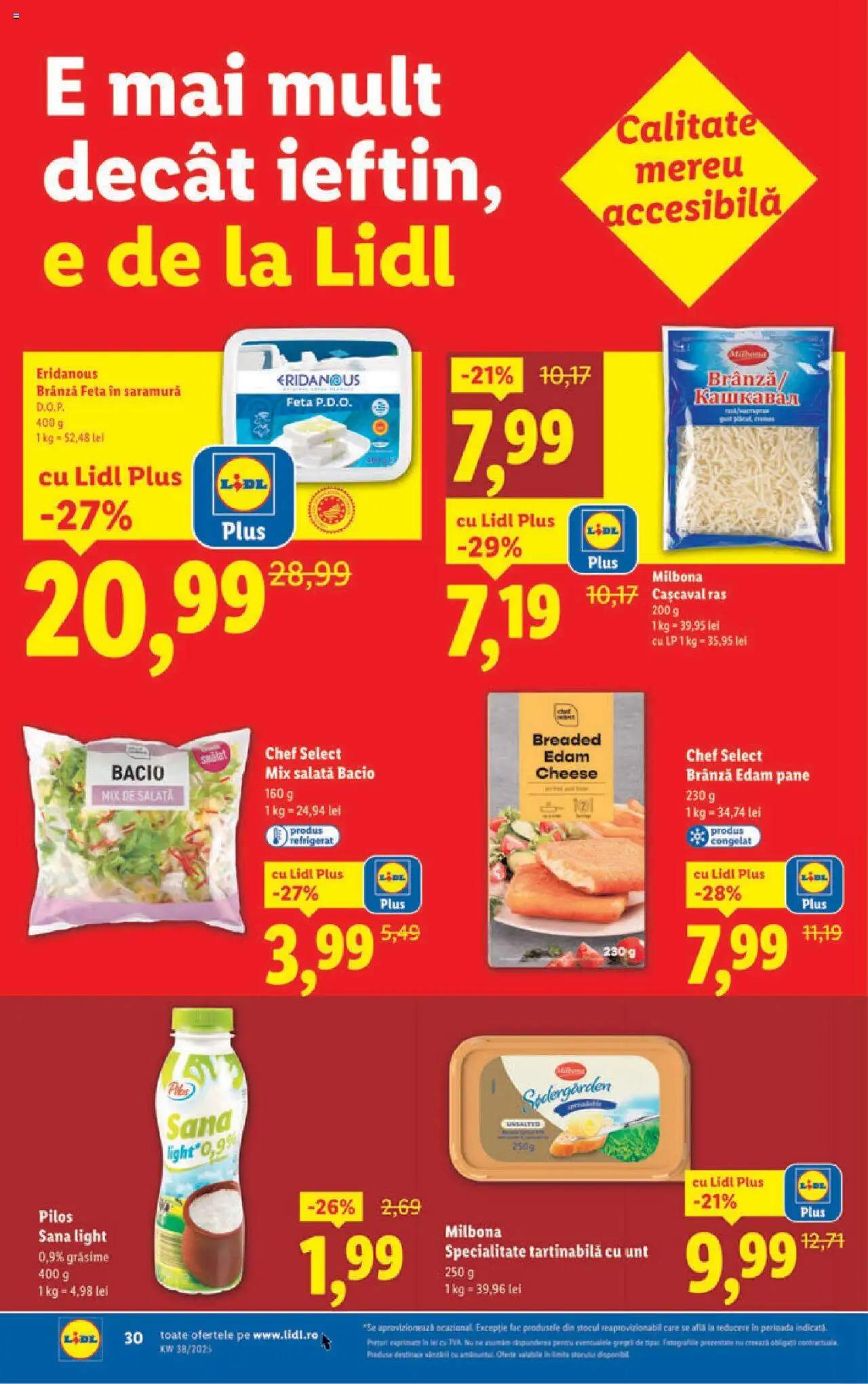 Catalog LIDL 15 - 20 Septembrie 2025 | Pagina 30 | Produse: Toplar, Cașcaval, Brânză, Salată