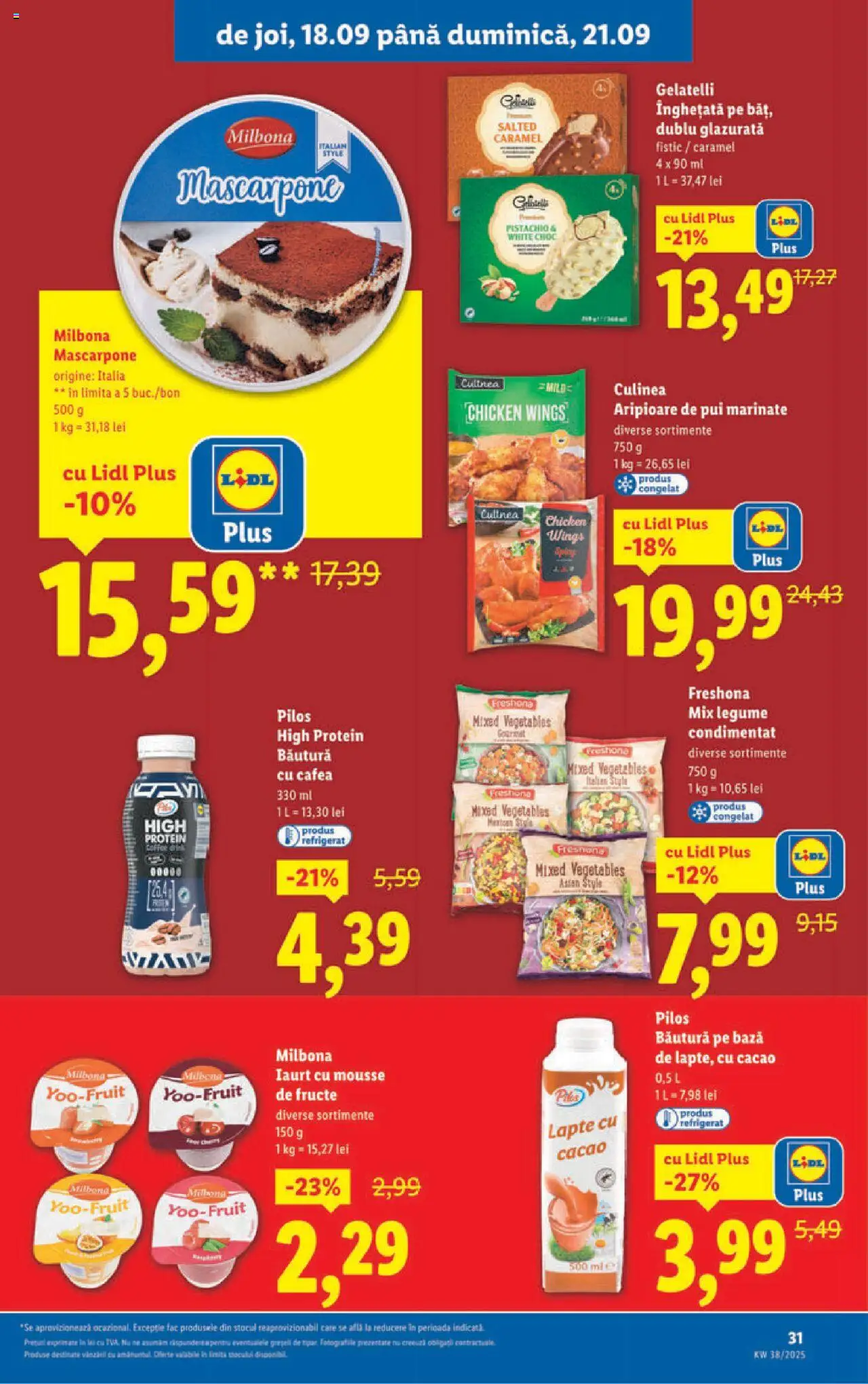 Catalog LIDL 15 - 20 Septembrie 2025 | Pagina 31 | Produse: Fistic, Cacao, Mascarpone, Înghețată