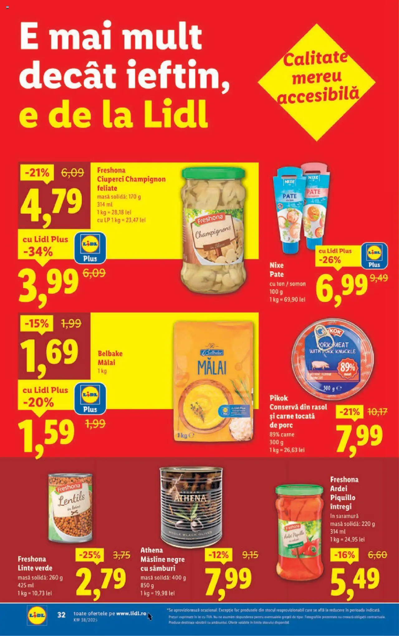Catalog LIDL 15 - 20 Septembrie 2025 | Pagina 32 | Produse: Masă, Măsline, Ardei, Rasol